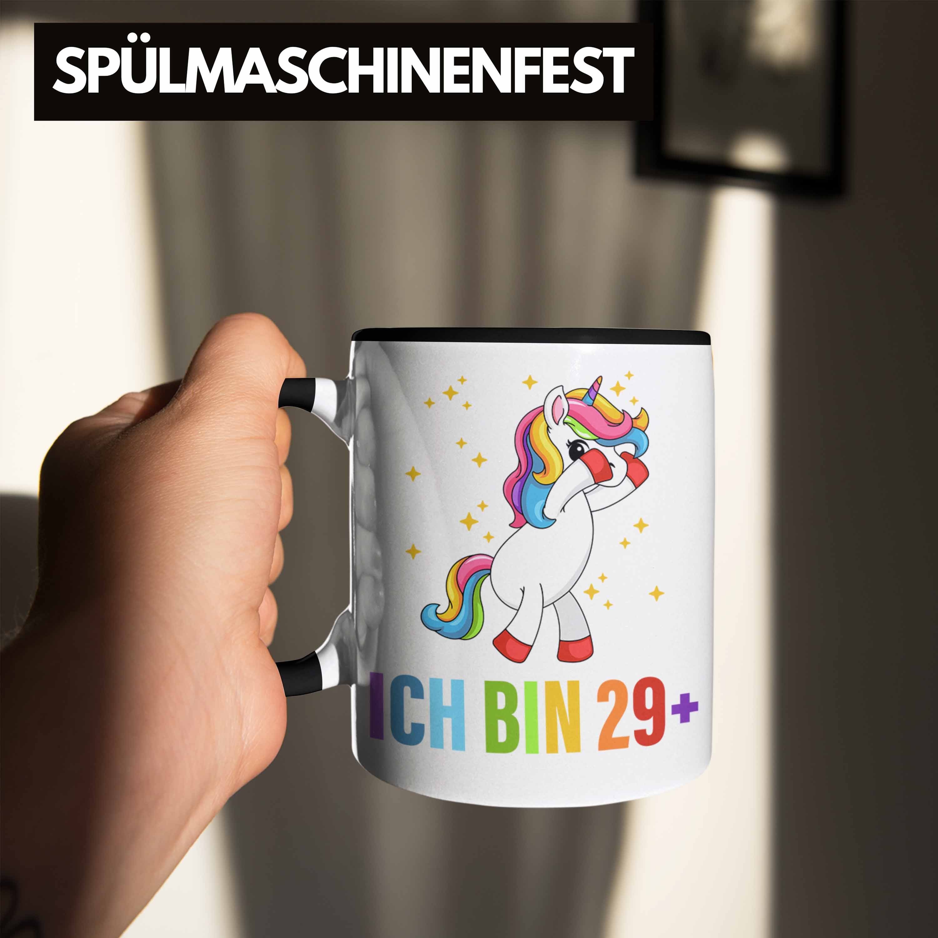 30. Bin TRENDATION Geburtstag Einhorn Schwarz Männer Trendation Geschenkidee 29+ Tasse Ich Frauen Tasse Becher Sprüche