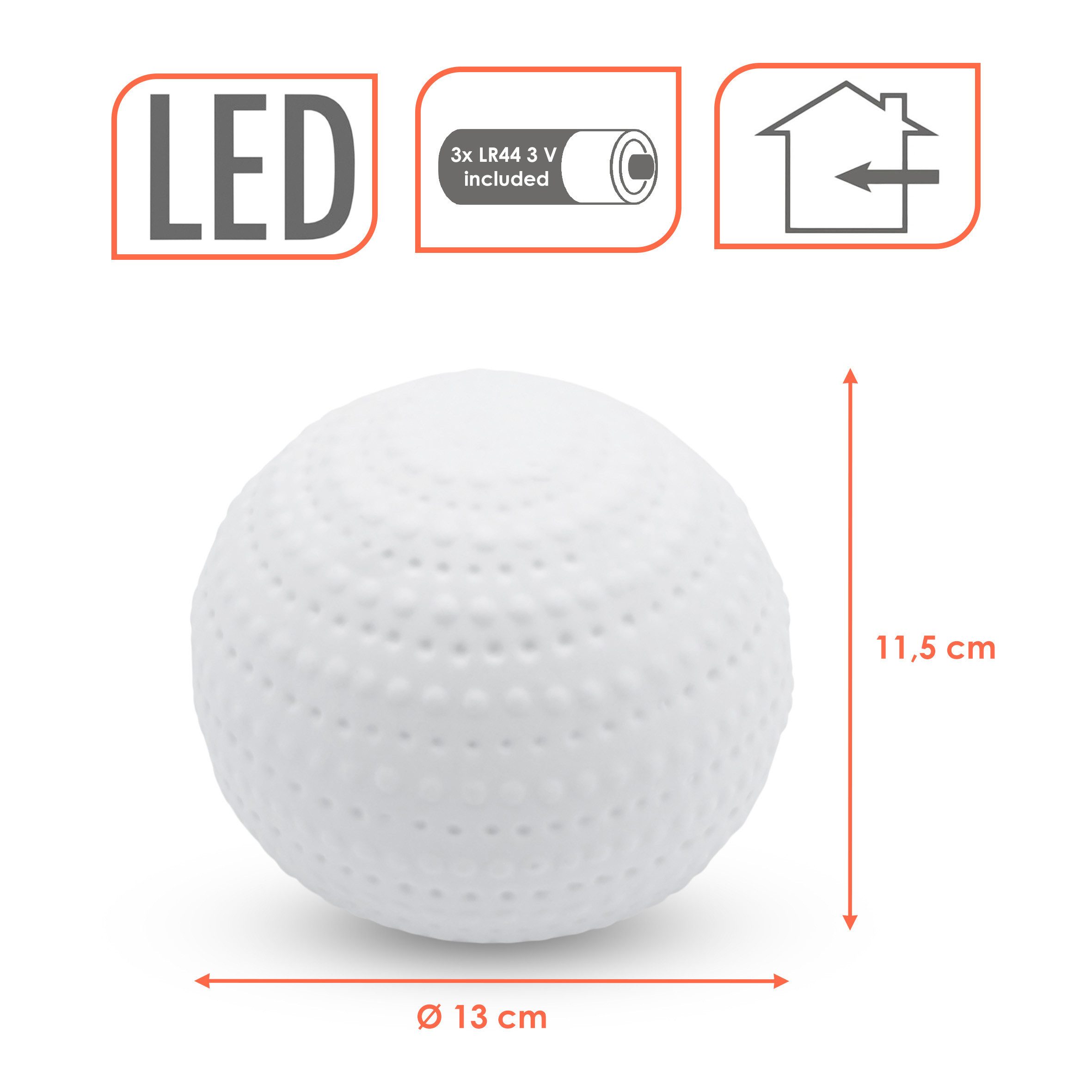 Spetebo LED Dekofigur LED Porzellan Leuchtkugel günstig online kaufen