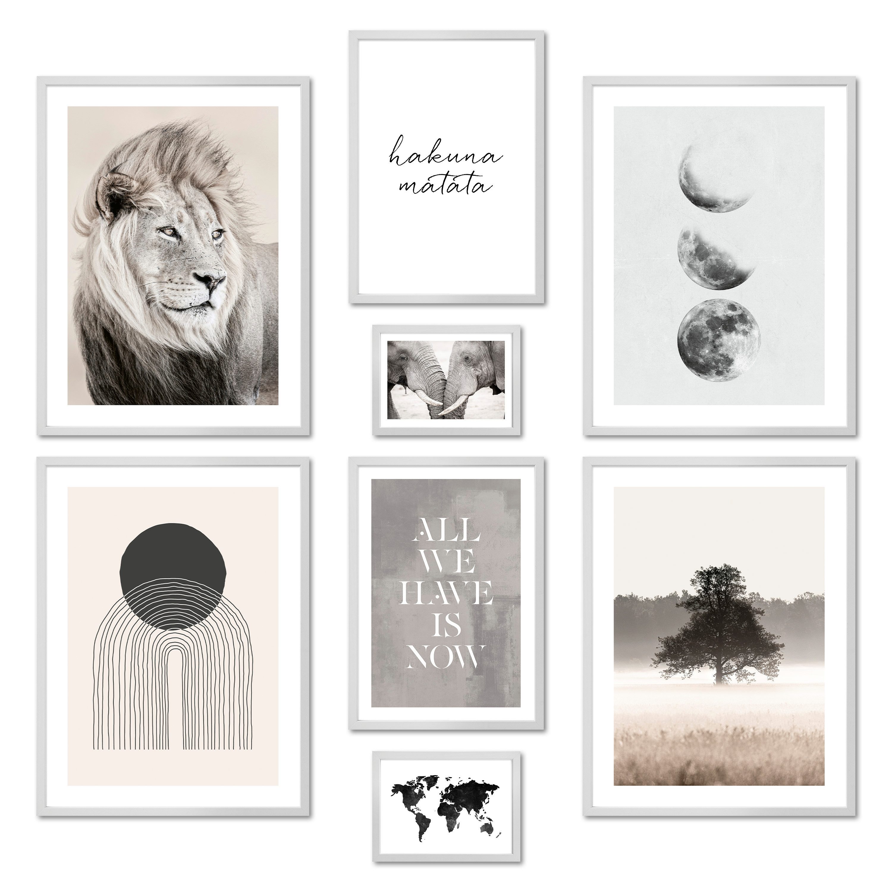 ARTFAVES Bilder-Collage Poster Set - BEIGE günstig online kaufen