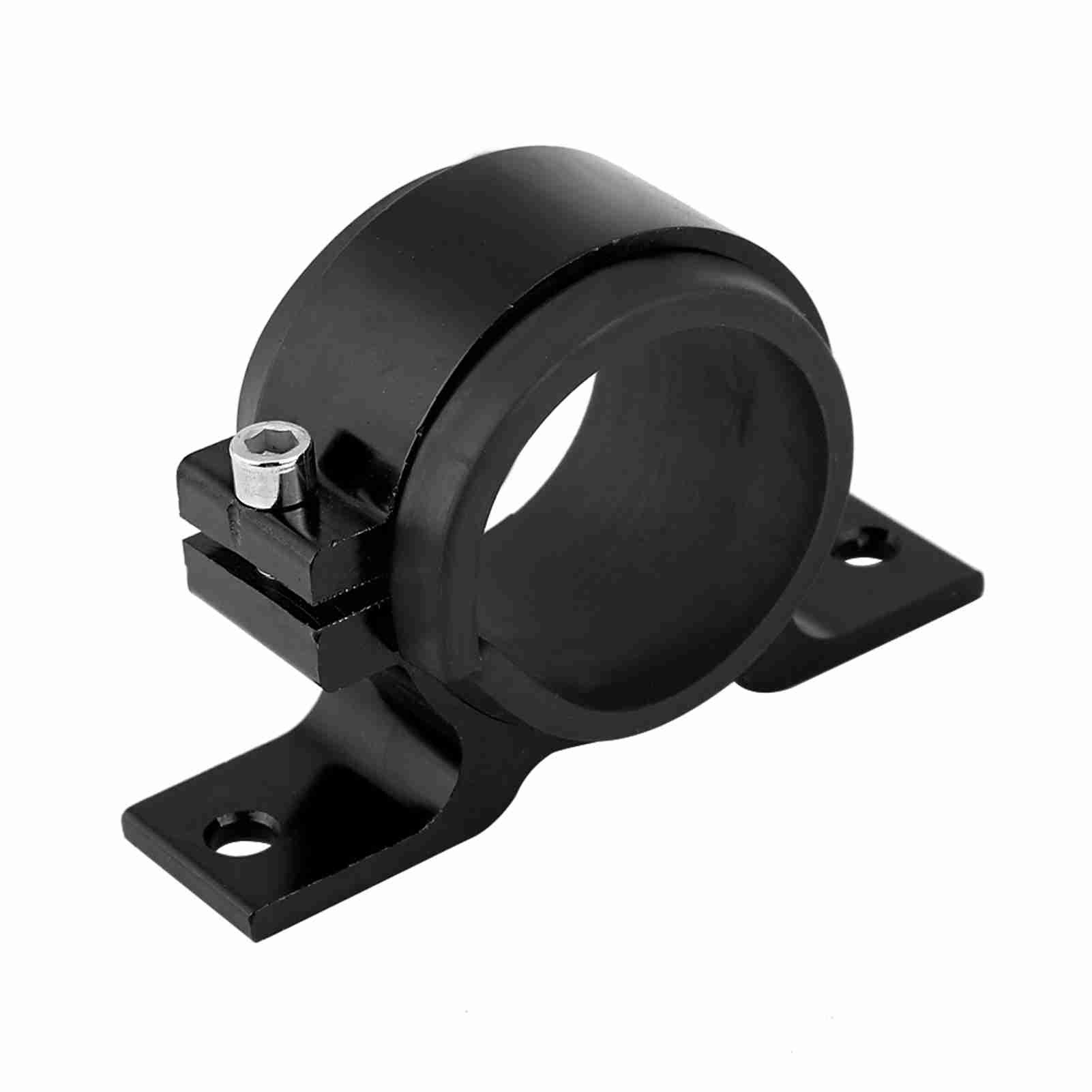 GARRYFIZH Motorhalterung 50mm Kraftstoffpumpen Halterung Aluminium mit Gummieinsatz Schwarz, langlebig und korrosionsbeständig, Gummigepolstert, Einfache Montage