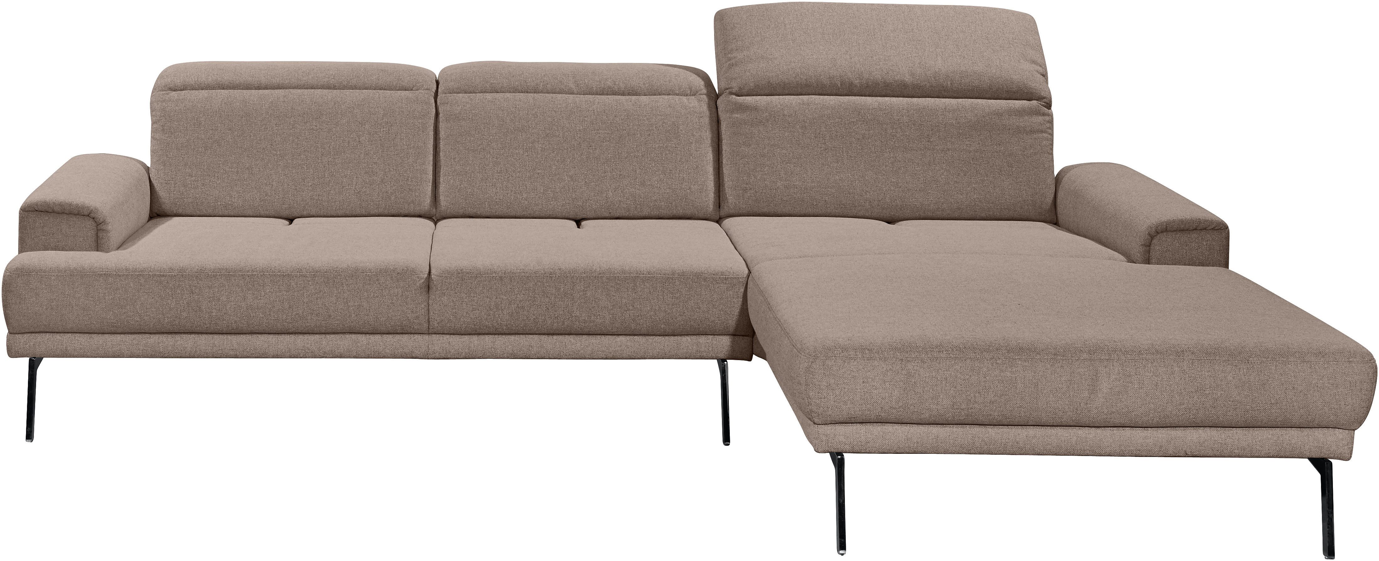 Musterring Ecksofa MR 4580, mit Kopf- und Sitztiefenverstellung, Metallfuß chrom, 288 x 193/220cm