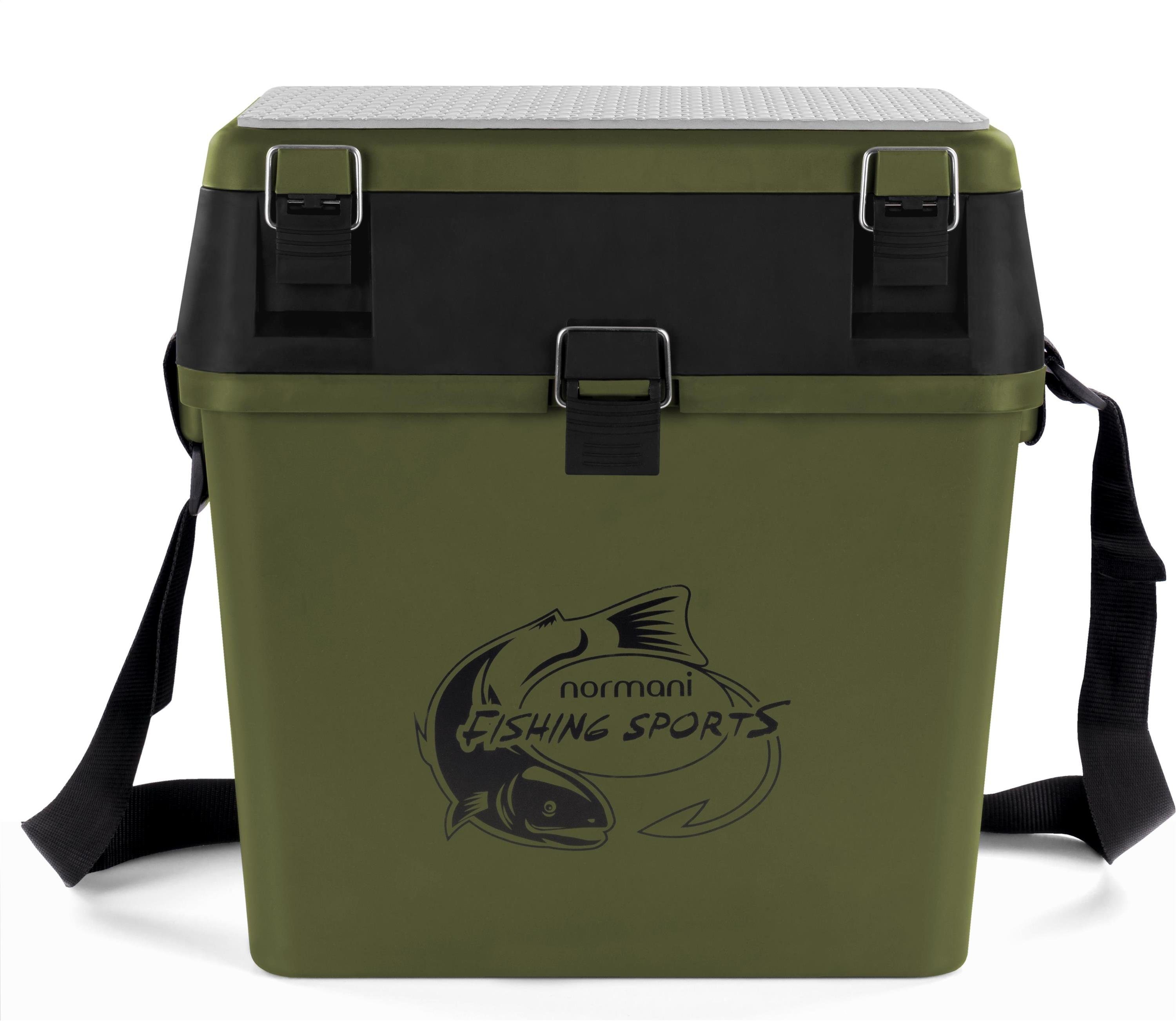 normani Angelkoffer Angelbox Bilbao, Angeltasche Sitzkiepe mit Rucksackfunktion und Tackle-Boxen