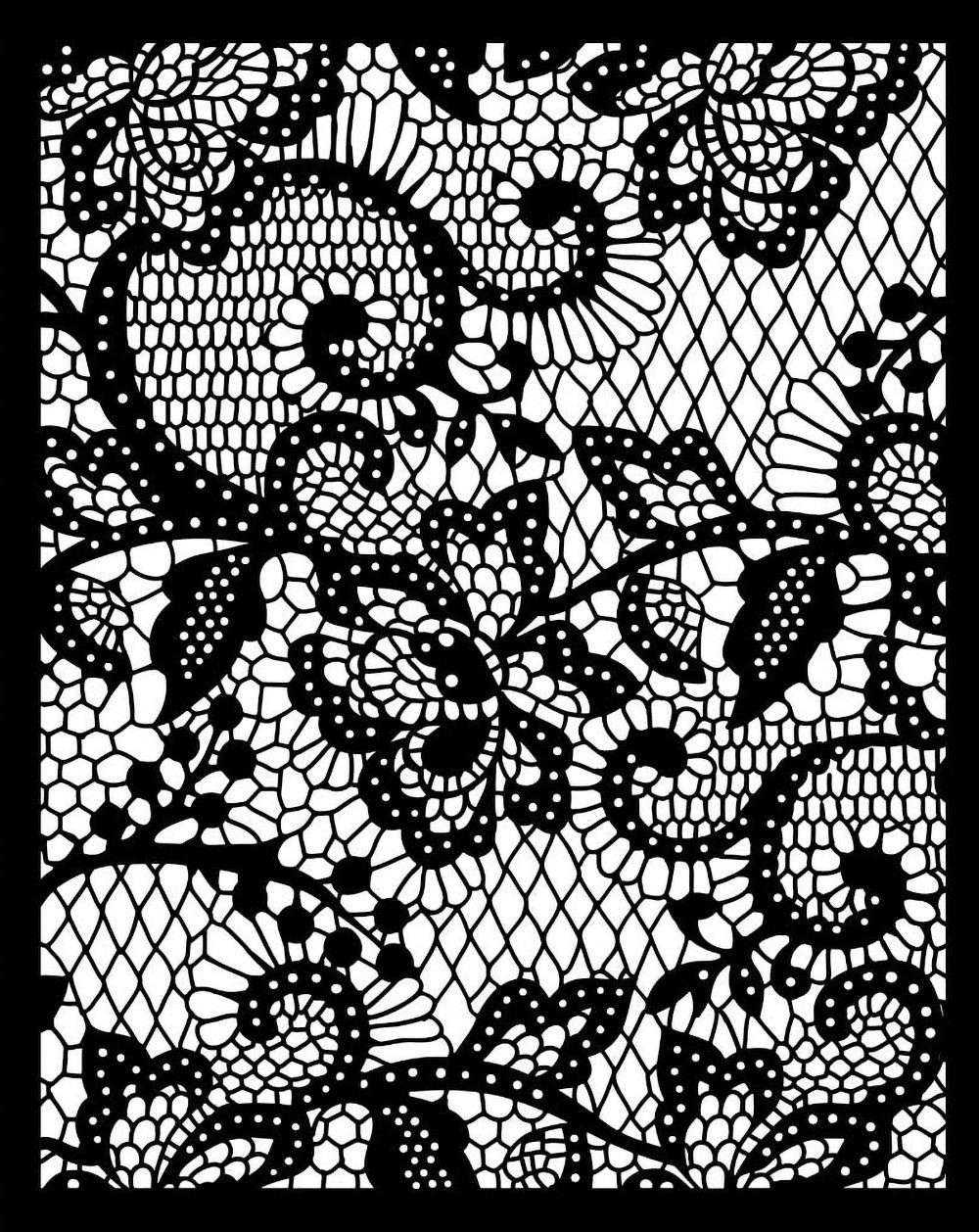Stamperia Malschablone Schablone Quiet Days- Floral Lace, 20 x 25 cm