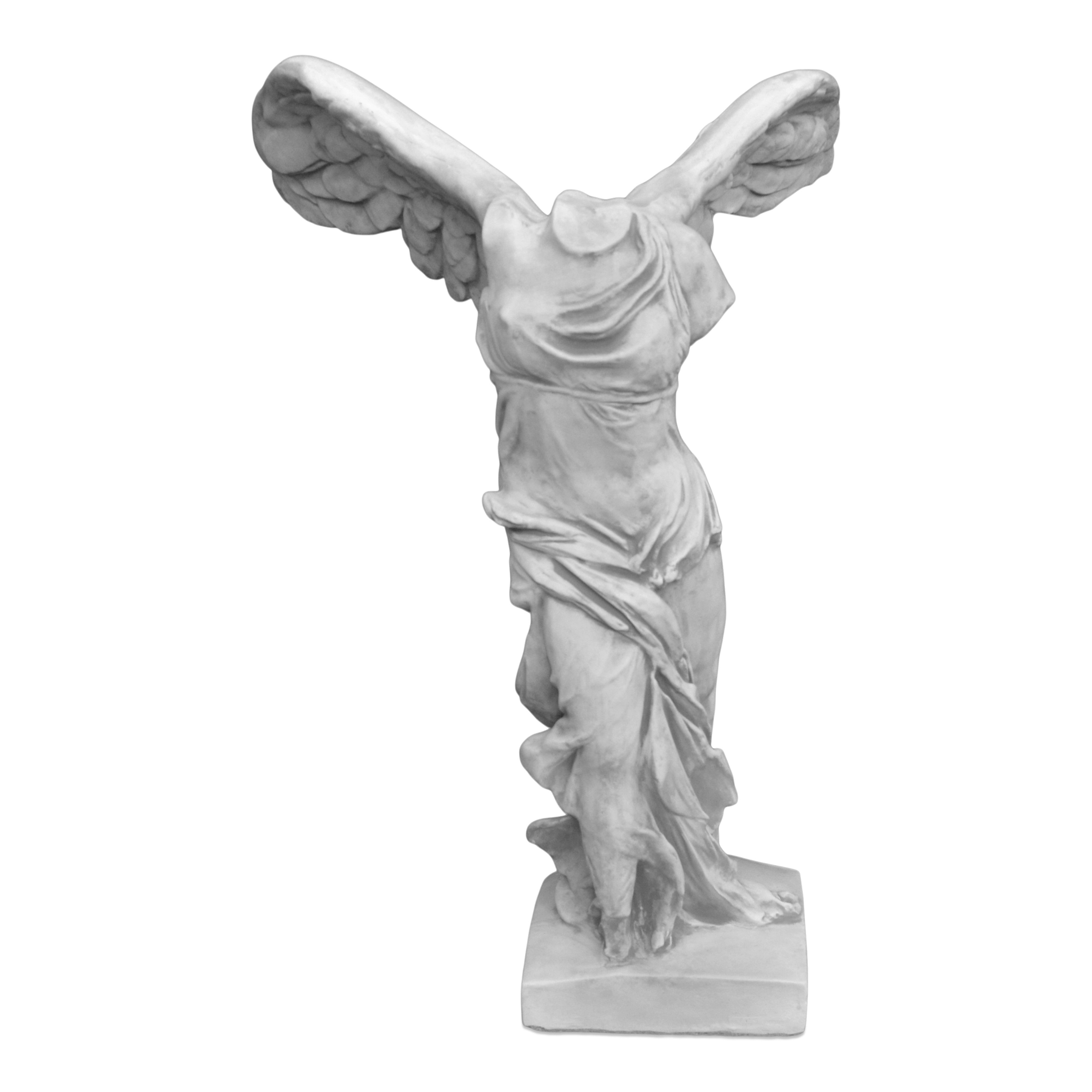 gartendekoparadies.de Gartenfigur Nike von Samothrake Steinfigur 100 cm Steinguss 75 kg, Frostsicher