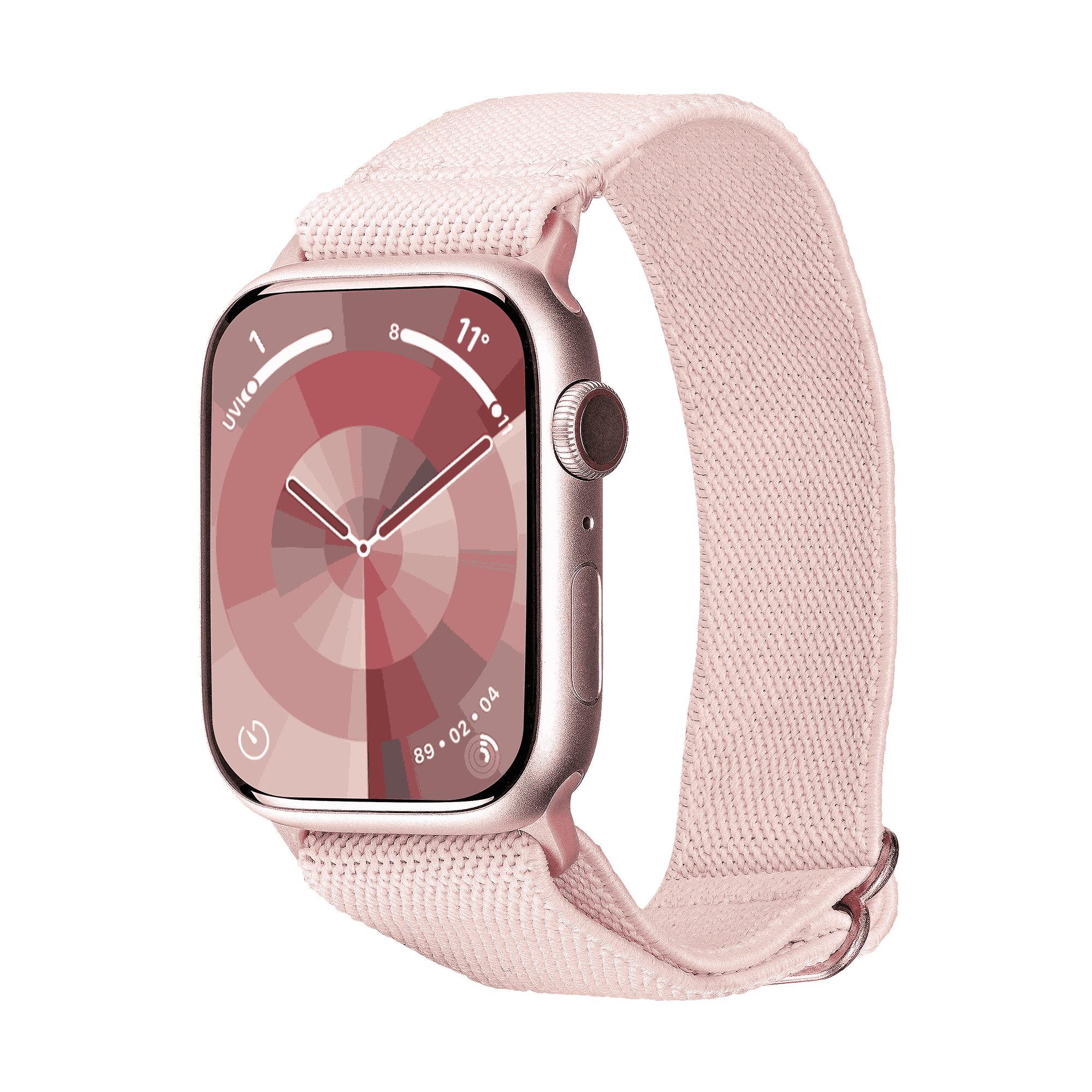 Artwizz Smartwatch-Armband WatchBand Flex, Textil Uhrenarmband mit Adapter, Rosa, Apple Watch Ultra / 2 (49mm), 9-7 (45mm), 6-4 & SE (44mm), 3-1 (42mm) | Uhrenarmbänder