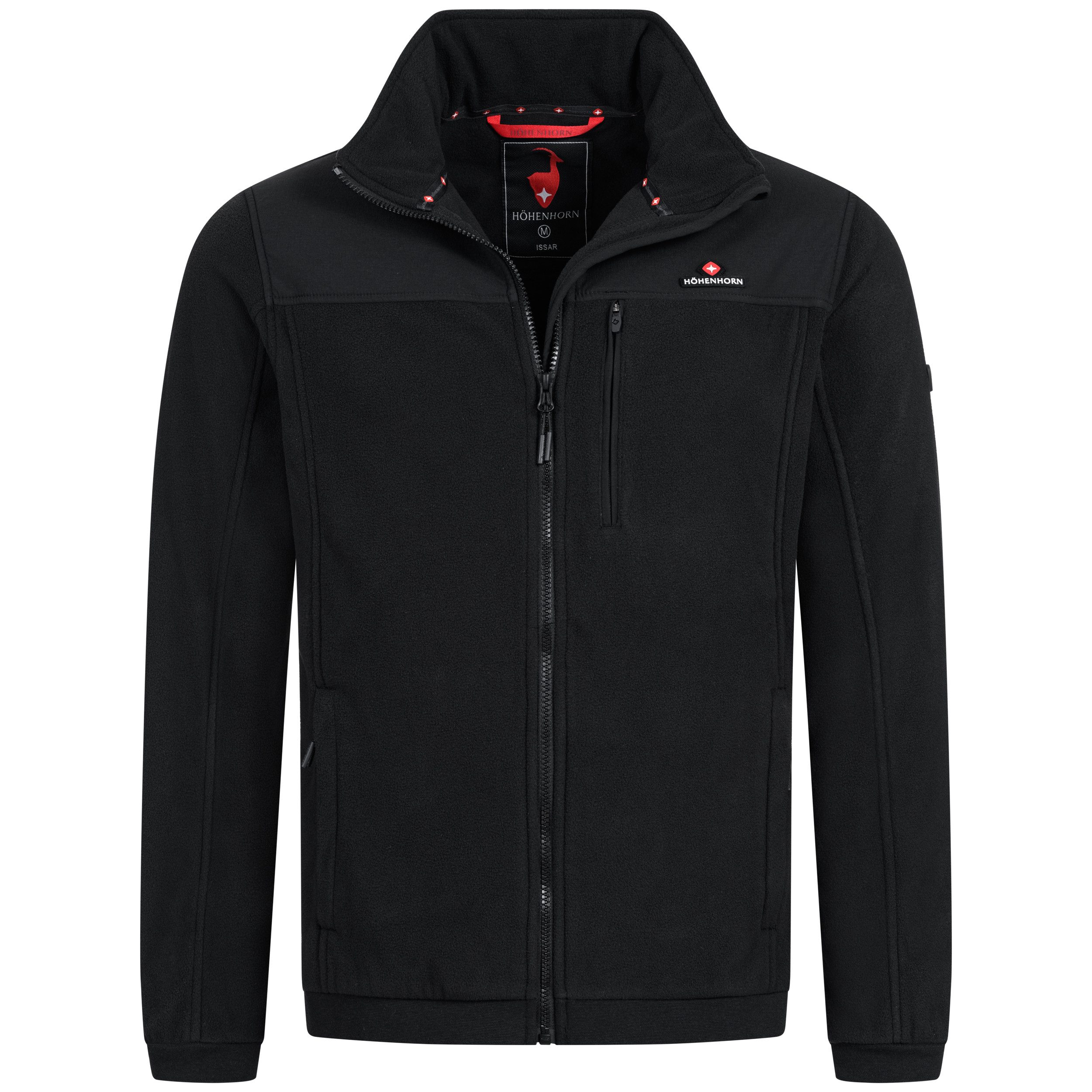 Höhenhorn Fleecejacke Issar Herren Fleece Hybrid Jacke für Männer Softshell Full Zip Outdoor