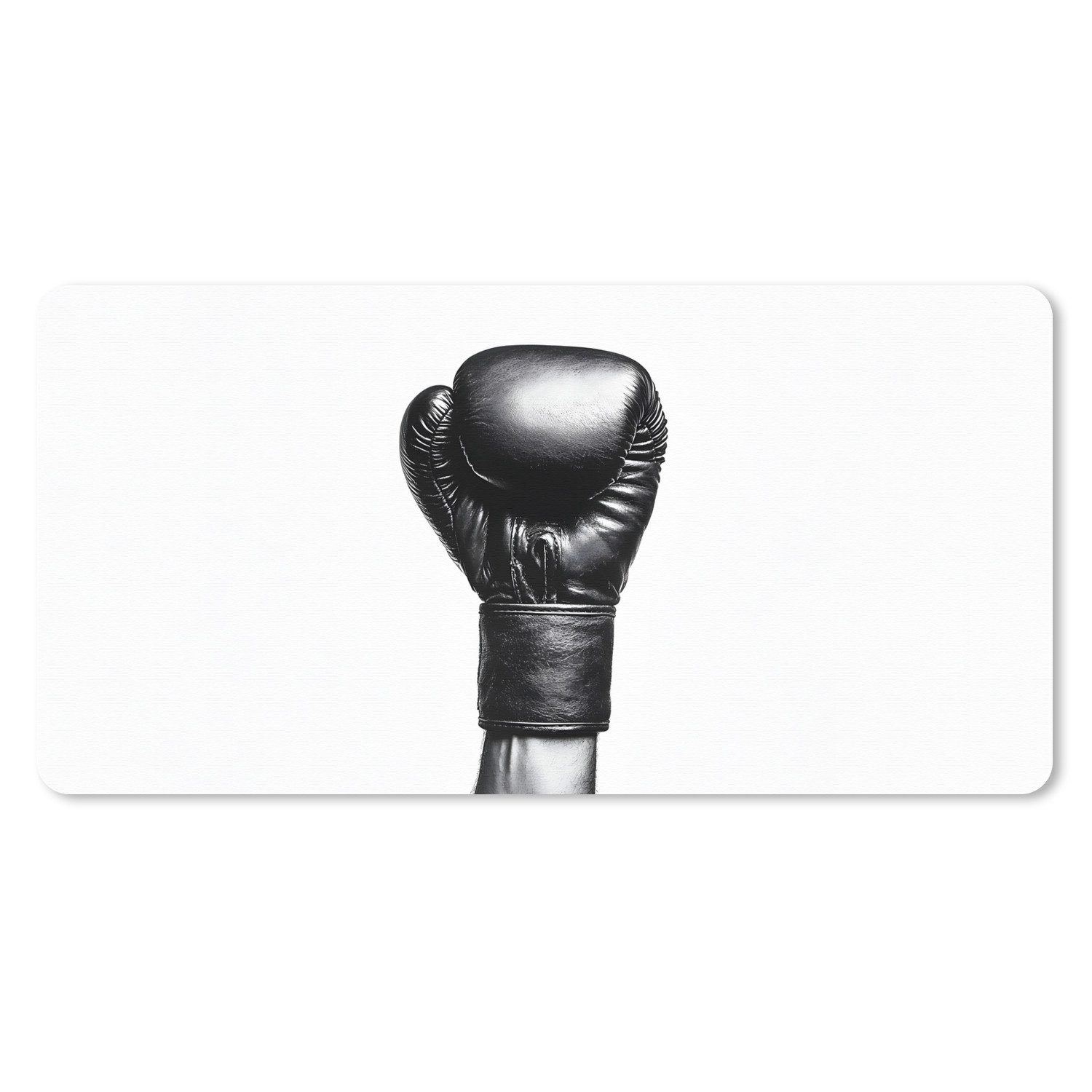 MuchoWow Mauspad Boxhandschuh - Schwarz - Hand (1-St), Mousepad mit Rutschfester Unterseite, Gaming XXL, Großes, 120x60 cm