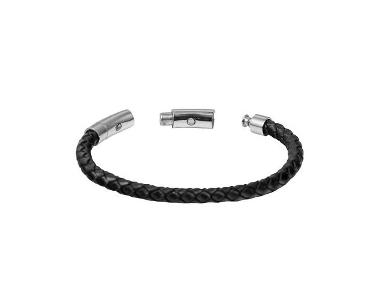 Lunavit Armband Lunavit Magnet Lederarmband Slim Plait günstig online kaufen
