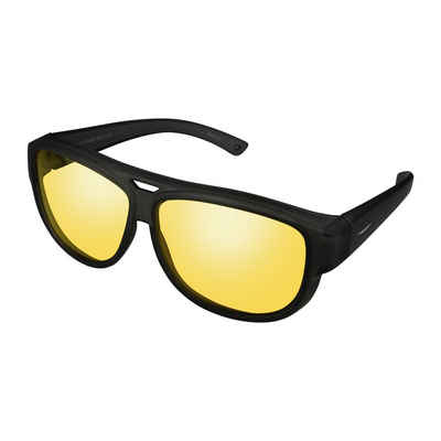 ActiveSol SUNGLASSES Retrosonnenbrille Nachtsichtbrille - Überziehbrille El Pavana für Autofahrer, gelbe Gläser