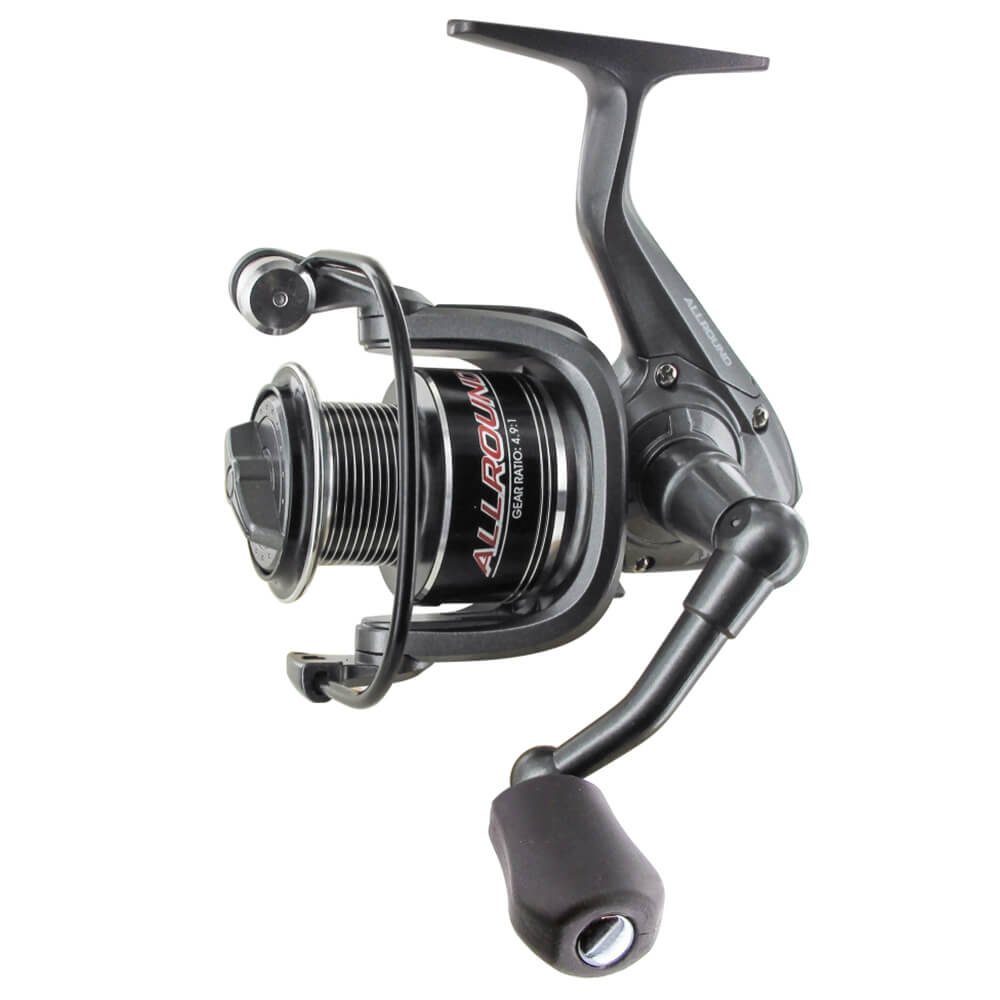 Jenzi Stationärrolle Jenzi Angelrolle Allround), Fein justierbare Frontbremse, Verstärker Bügelarm, Metallspule, Rücklaufsperre, Qualitätskugellager, Angenehmer Soft-Touch Kurbelknopf, Schlankes Metallgehäuse, Übersetzung 4.9:1