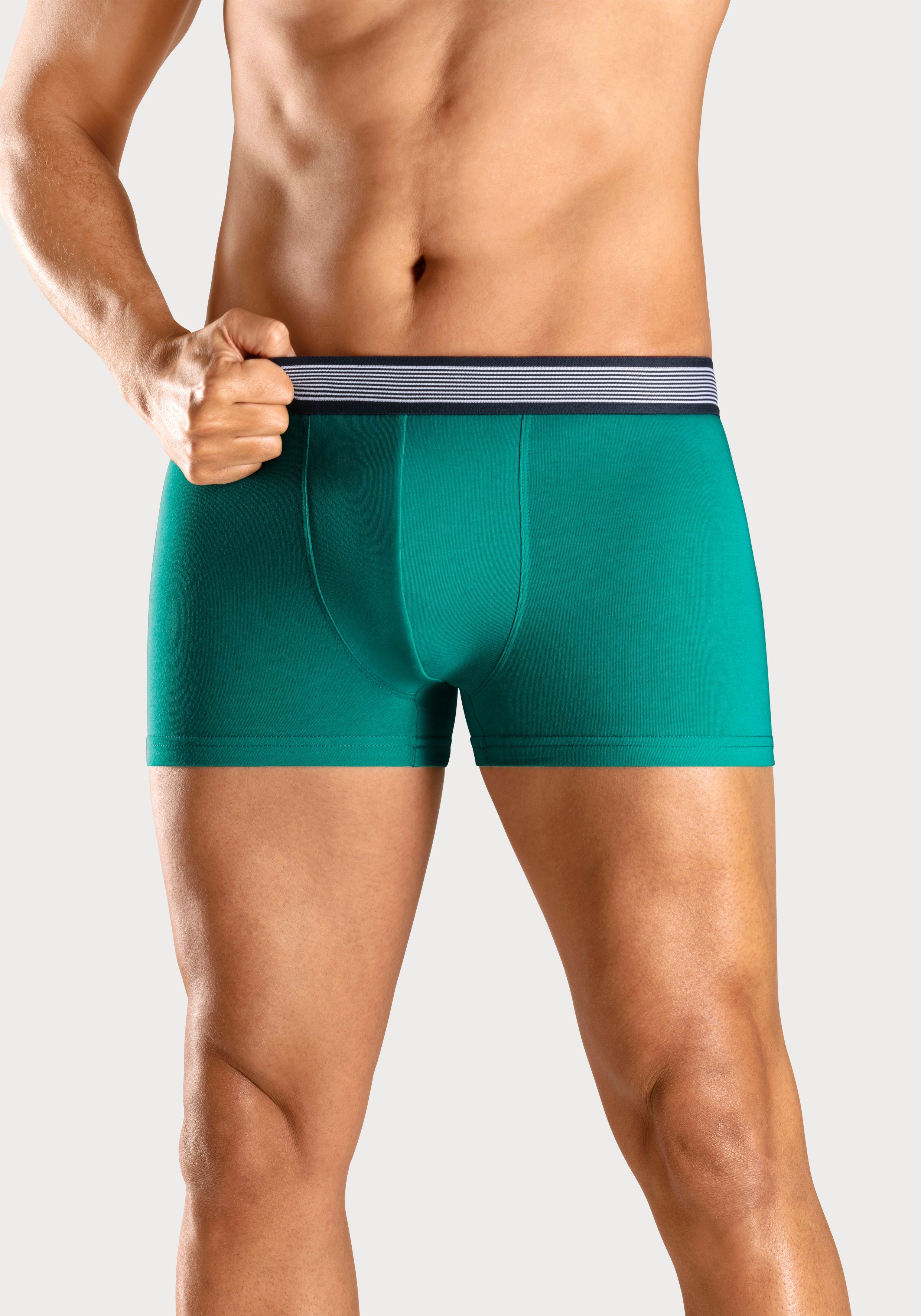 H.I.S Boxer Boxershorts für Herren (Packung, 4-St) mit gestreiftem Webbund