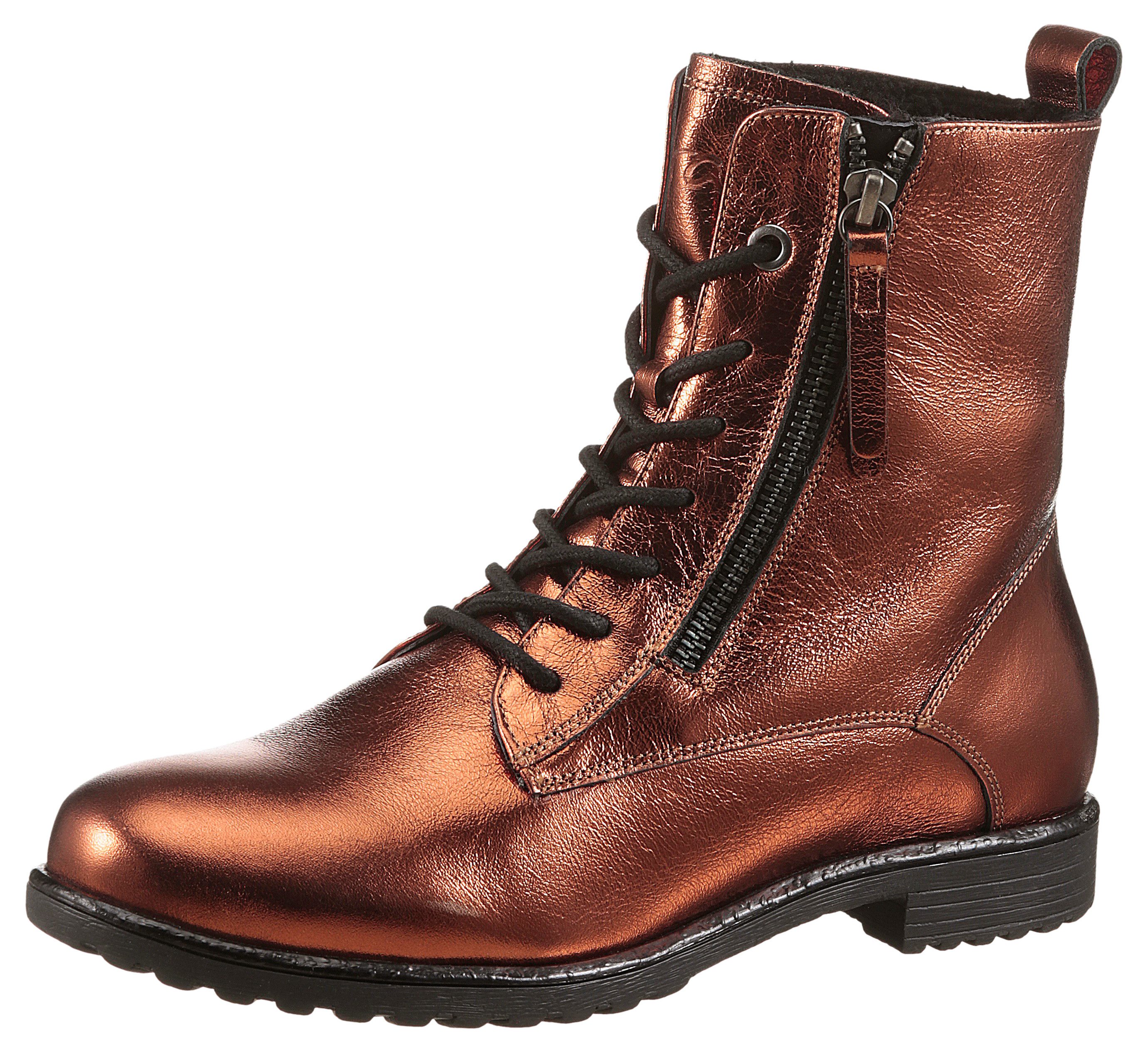 Ara LIVERPOOL Schnürboots Kurzstiefel, Biker Boots in Bequemweite G (weit) günstig online kaufen