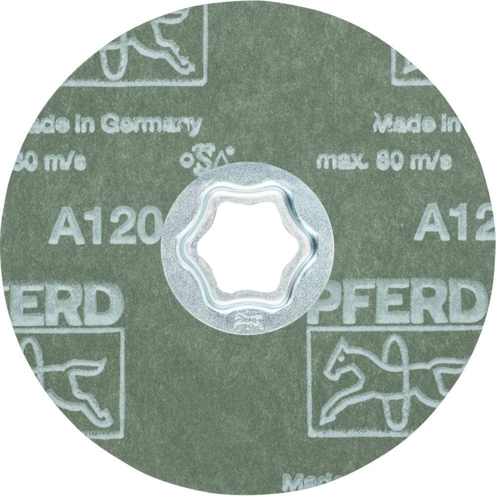 Ø Korund COMBICLICK 120 115 mm Pferd Schleifteller A Fiberscheibe