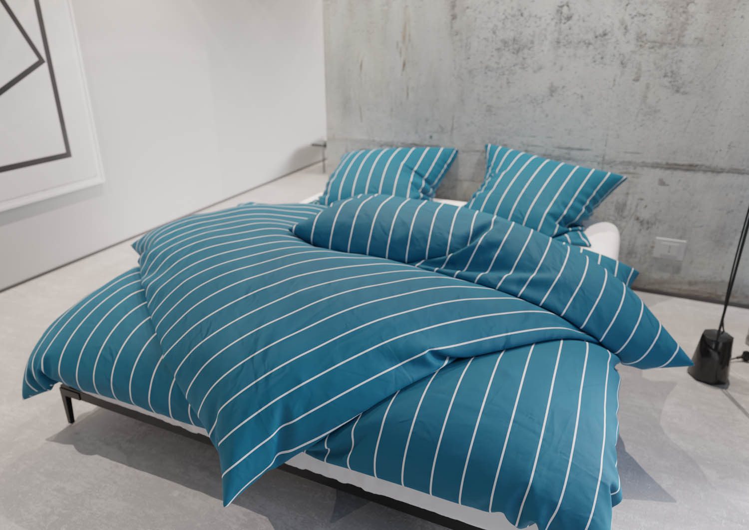 BETTWAESCHE-MIT-STIL Bettwäsche Mako Satin Bettwäsche Urban Stripe, Mako-Satin, 2 teilig