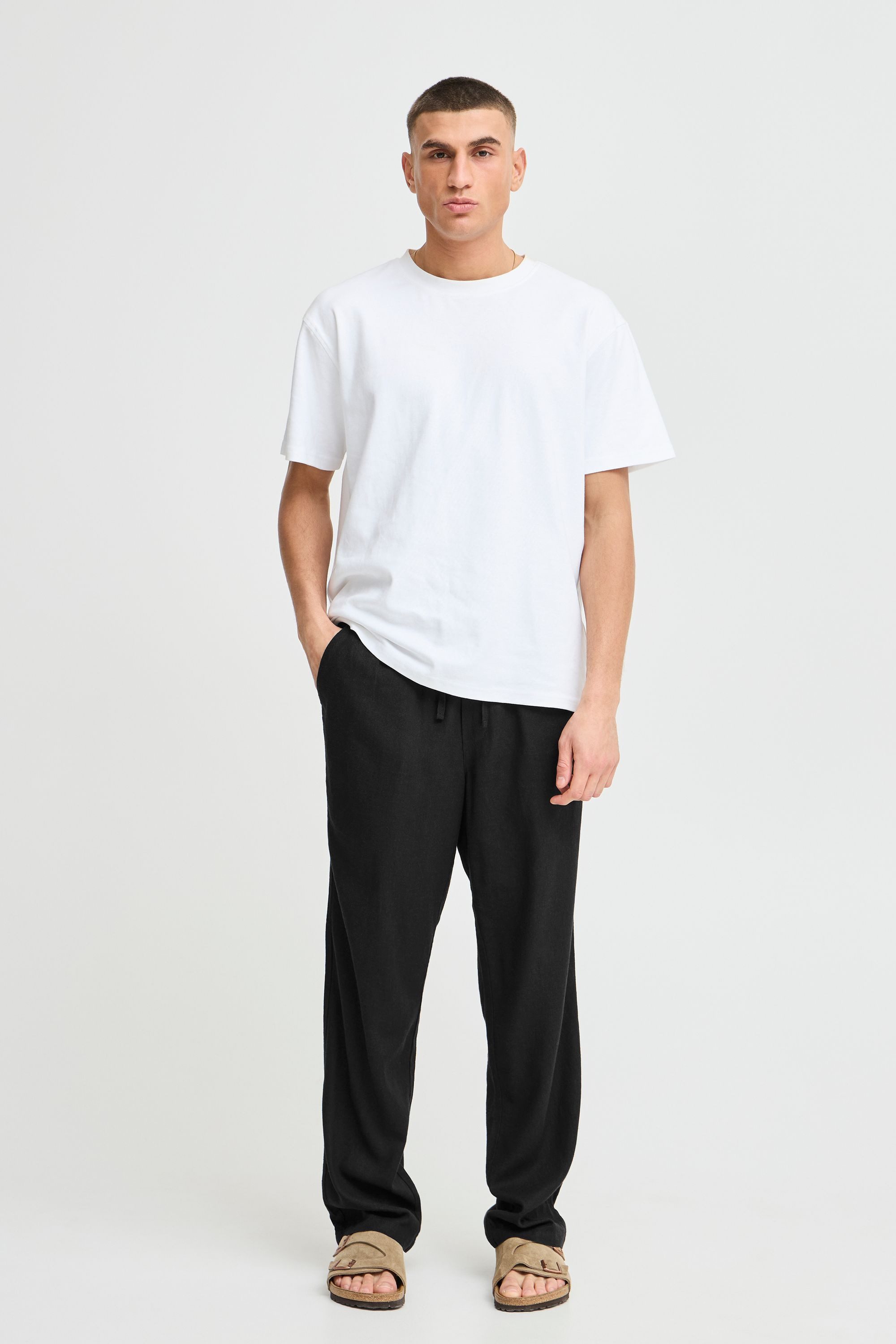 !Solid Leinenhose SDAlann Lässige Stoffhose