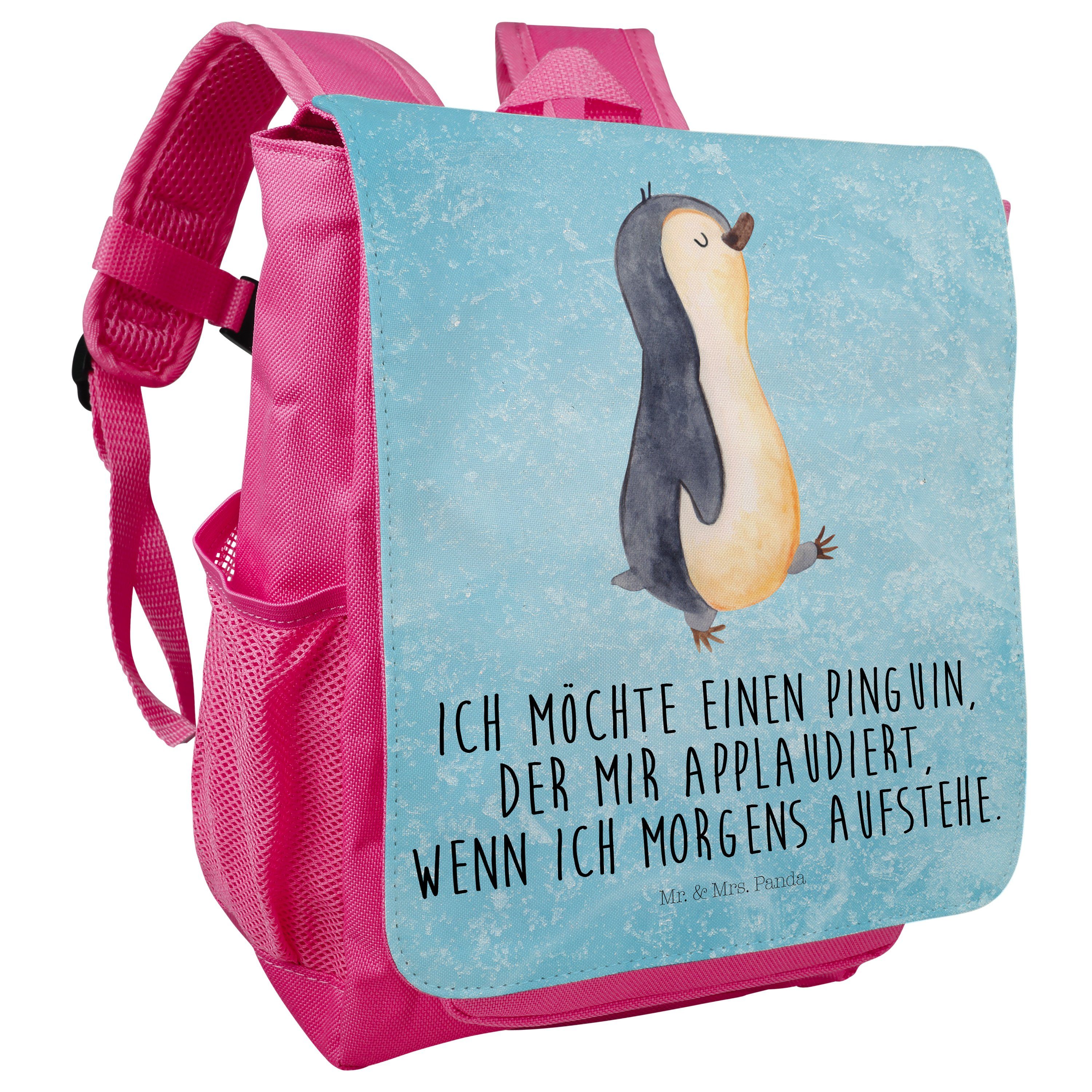Mr. & Mrs. Panda Kleiner Frühaufsteher, marschierend Kinderrucksack Ruc Geschenk, - Eisblau - Pinguin