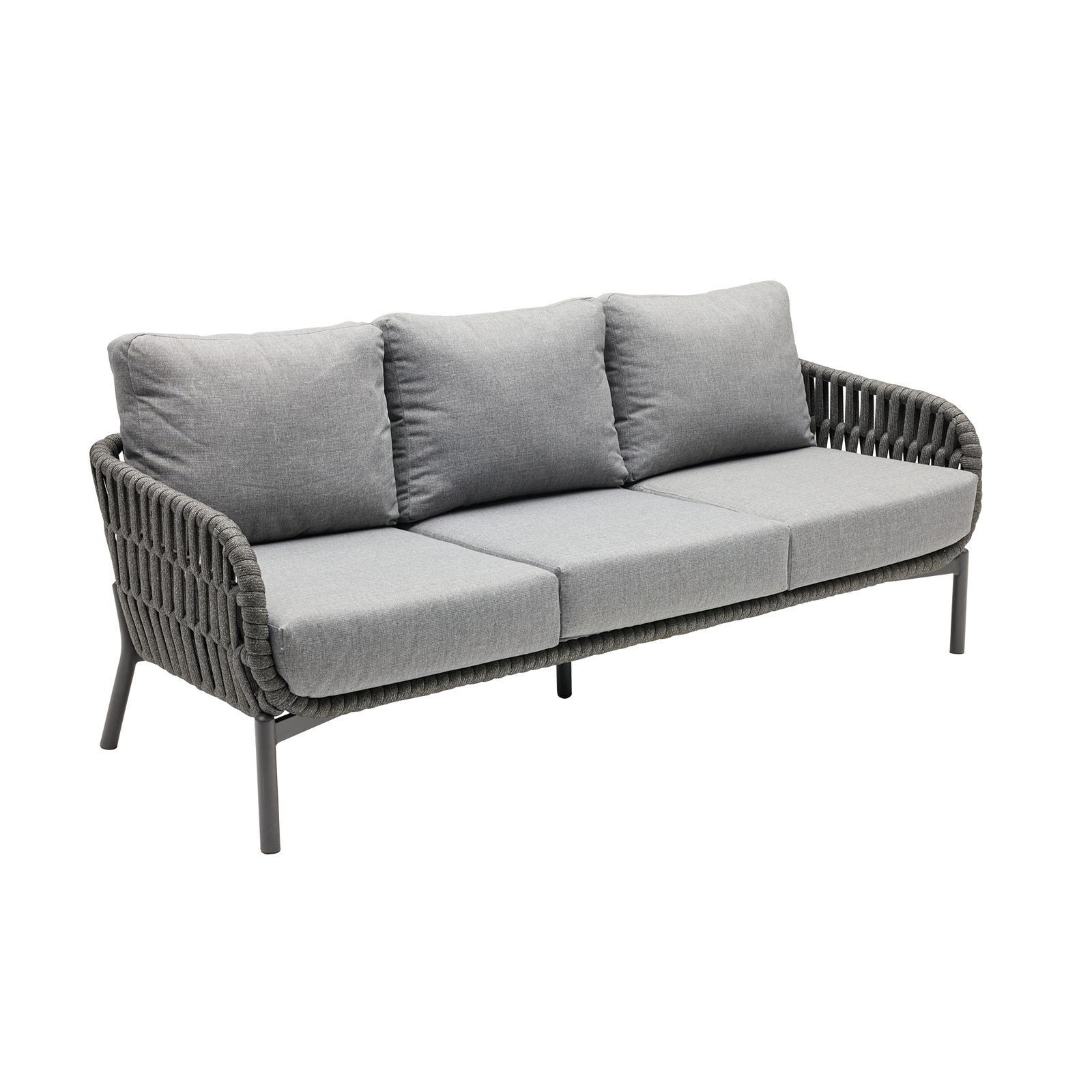 L.C. Wholesaler GmbH Gartenlounge-Bank TERRANO, UV-beständig, wetterbeständig, mit Armlehnen, rostfrei