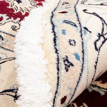 Orientteppich Perser - Nain rund - 245 x 245 cm - dunkelrot, morgenland, rund, Höhe: 10 mm, Wohnzimmer, Handgeknüpft, Einzelstück mit Zertifikat