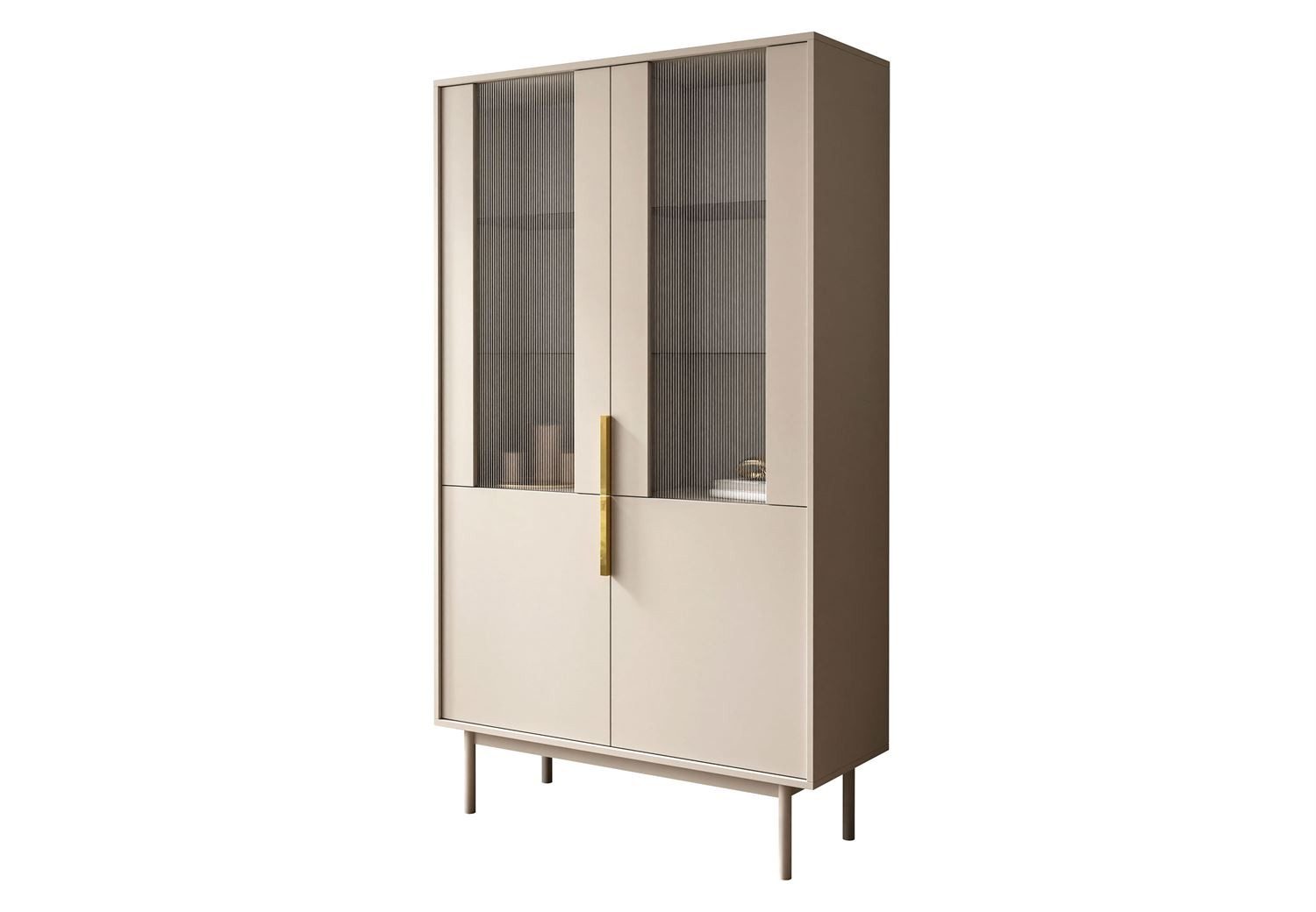 Lookway Standvitrine MIRACLE elegante Glasvitrine für stilvolles Wohnzimmer Breite: 104 cm