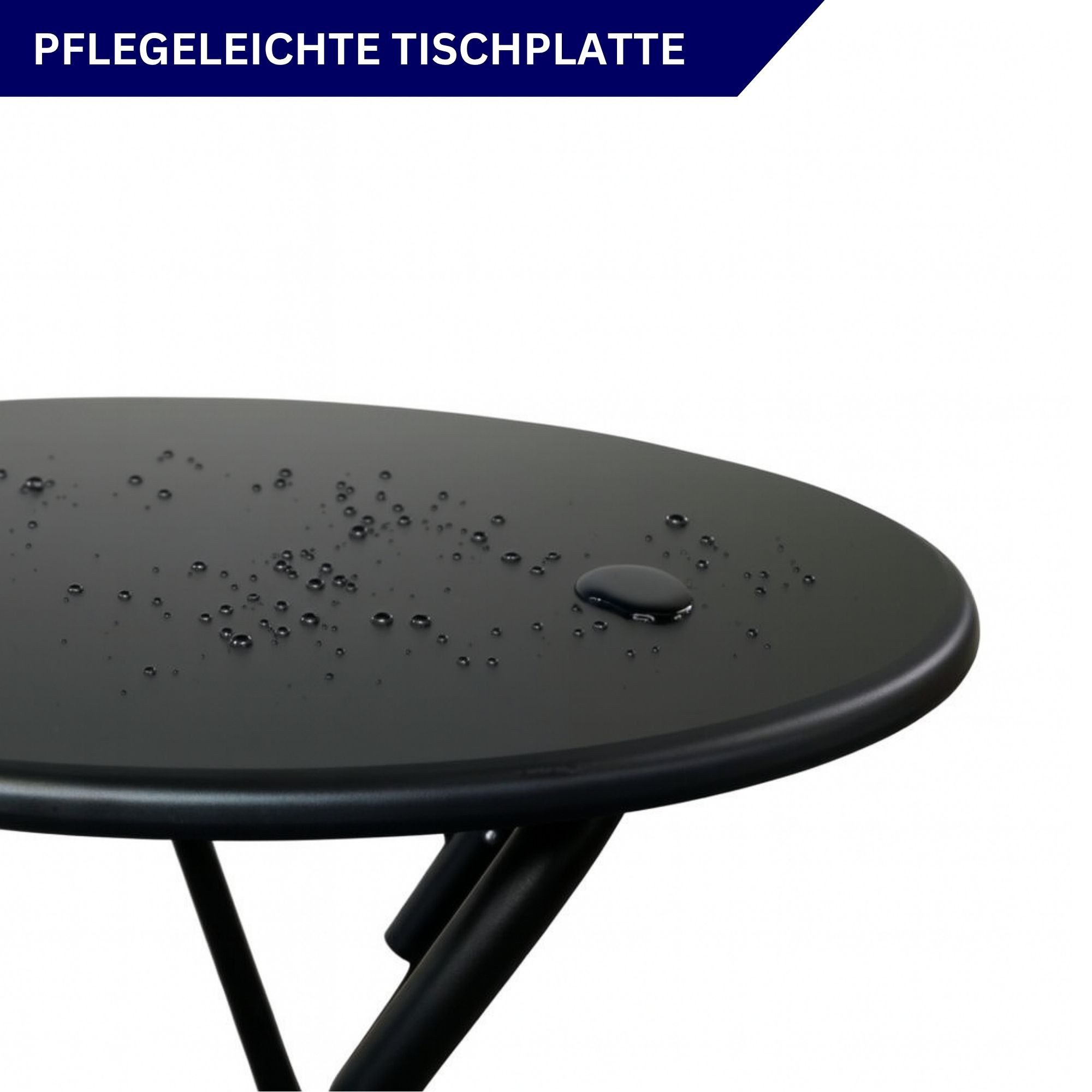 CHEFGASTRO® Stehtisch Bistrotisch 2er Set klappbar mit Husse HxØ 110x60cm MDF-Platte mit PVC