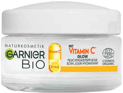 GARNIER Tagescreme Bio Feuchtigkeitspflege Vitamin C, Hautcreme, Geschichtscreme