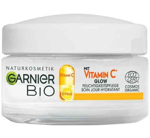 GARNIER Tagescreme Bio Feuchtigkeitspflege Vitamin C, Hautcreme, Geschichtscreme