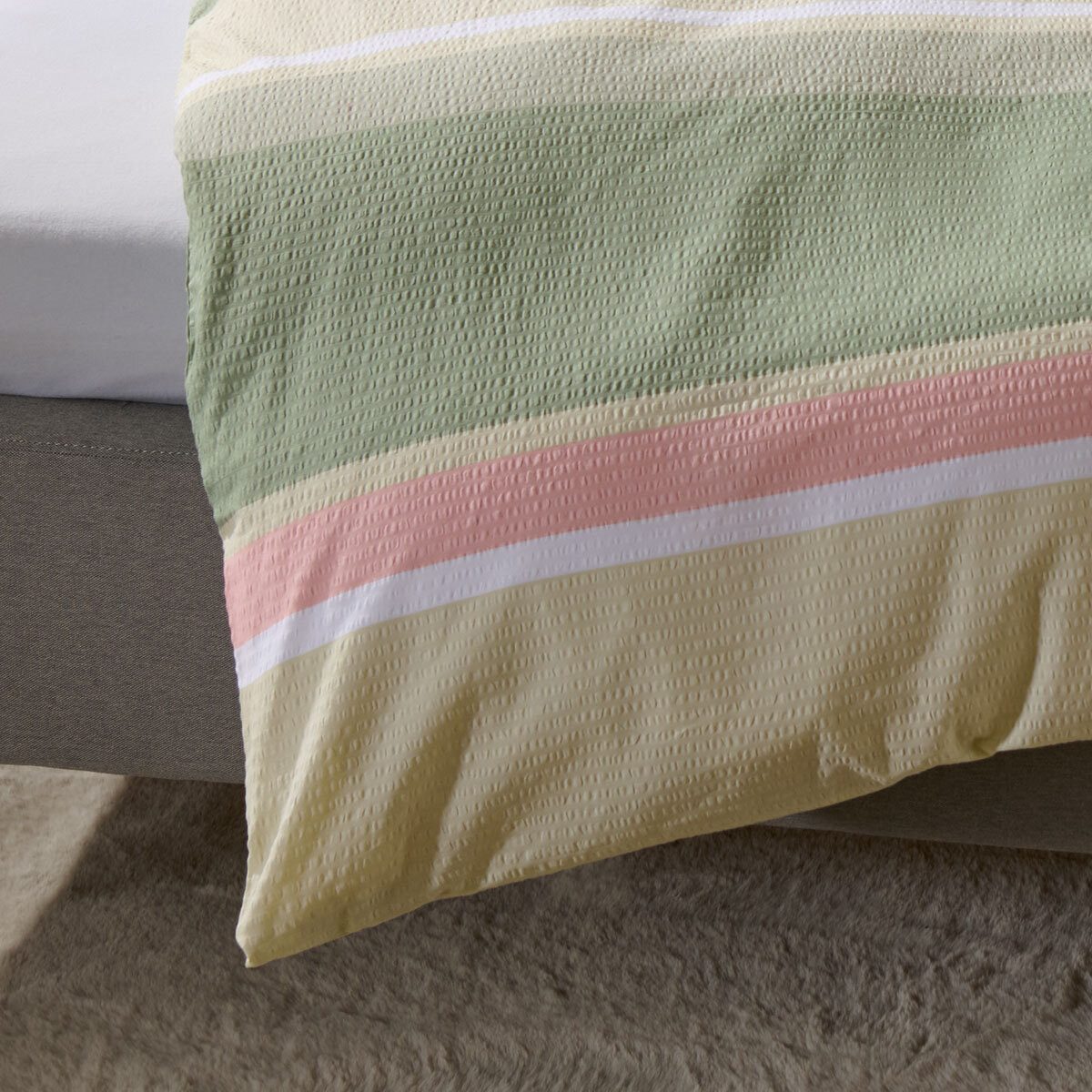 TRAUMSCHLAF Bettwäsche Streifen, Seersucker, 2 teilig, ideale Sommerbettwäsche in herrlicher Seersucker Qualität