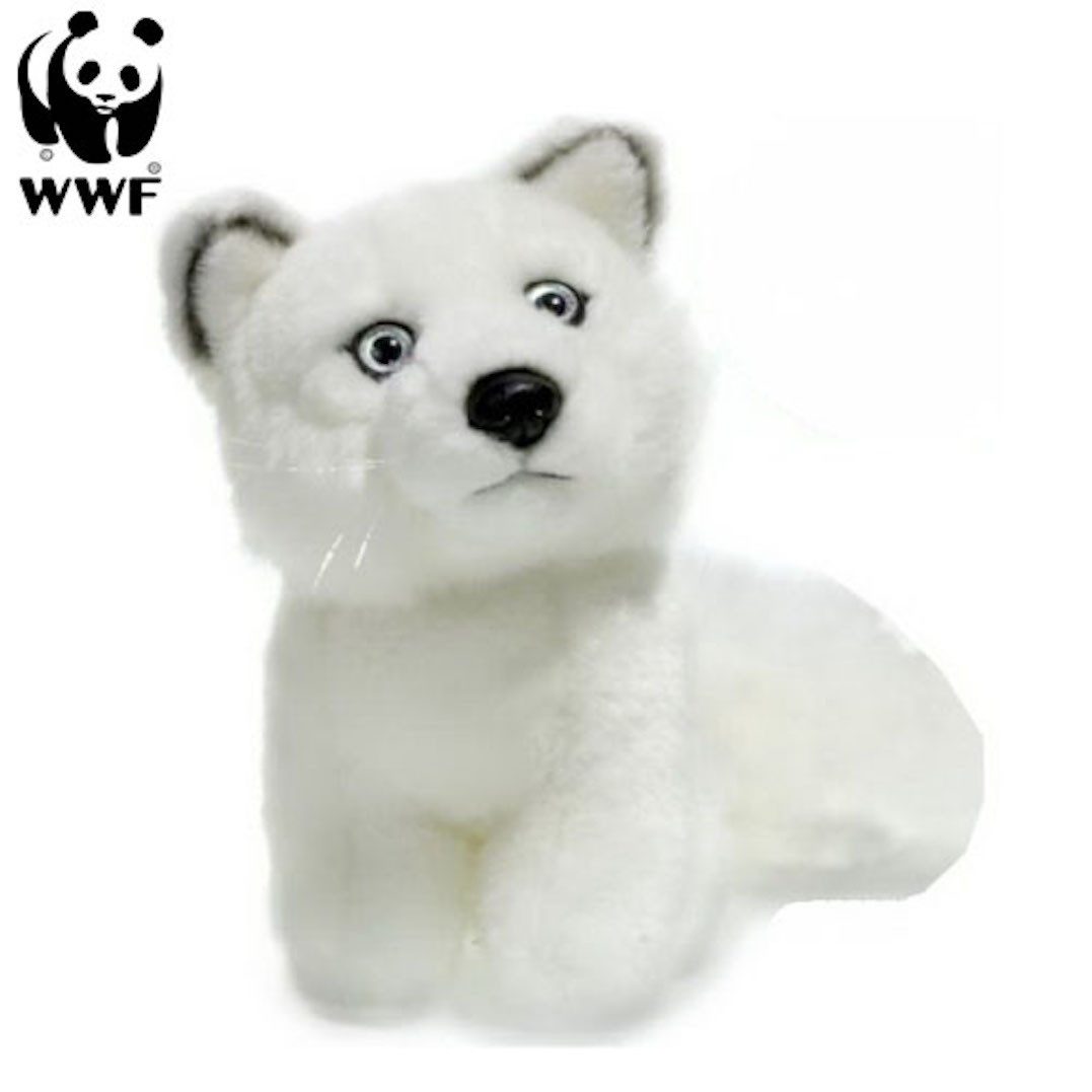 WWF Kuscheltier Plüschtier Polarfuchs Baby (15cm), liegend