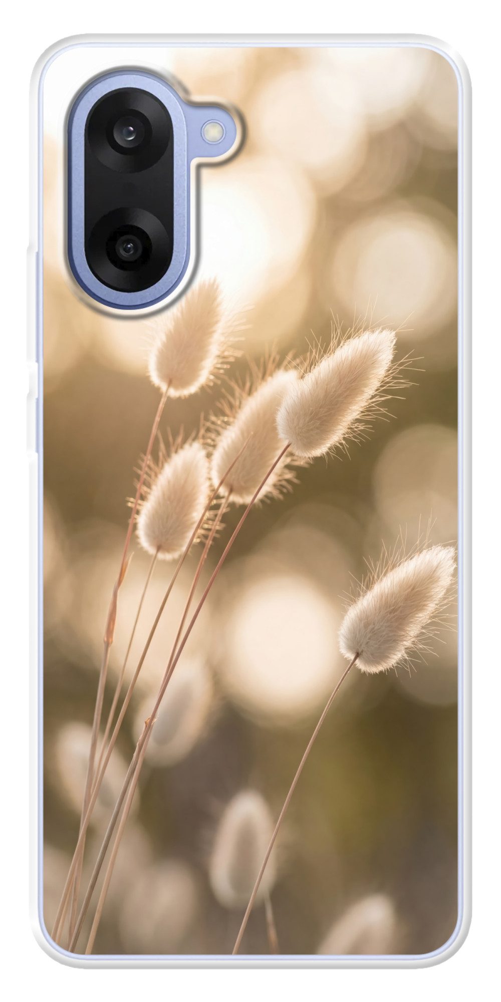 MuchoWow Handyhülle für OnePlus Nord CE5 Haselschwanzgras - Weiß - Sonnenlicht, Phone Case, Silikon, Schutzhülle Dünn