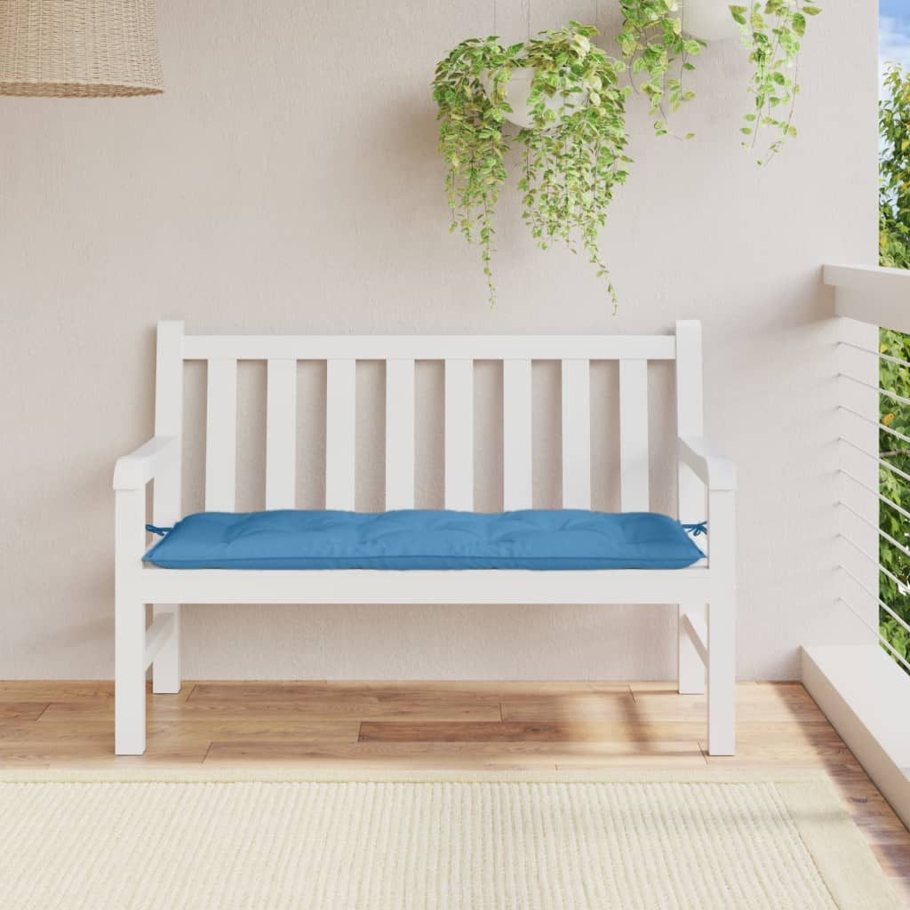 vidaXL Sitzauflage Gartenbank-Auflage Melange Blau 120x50x7 günstig online kaufen