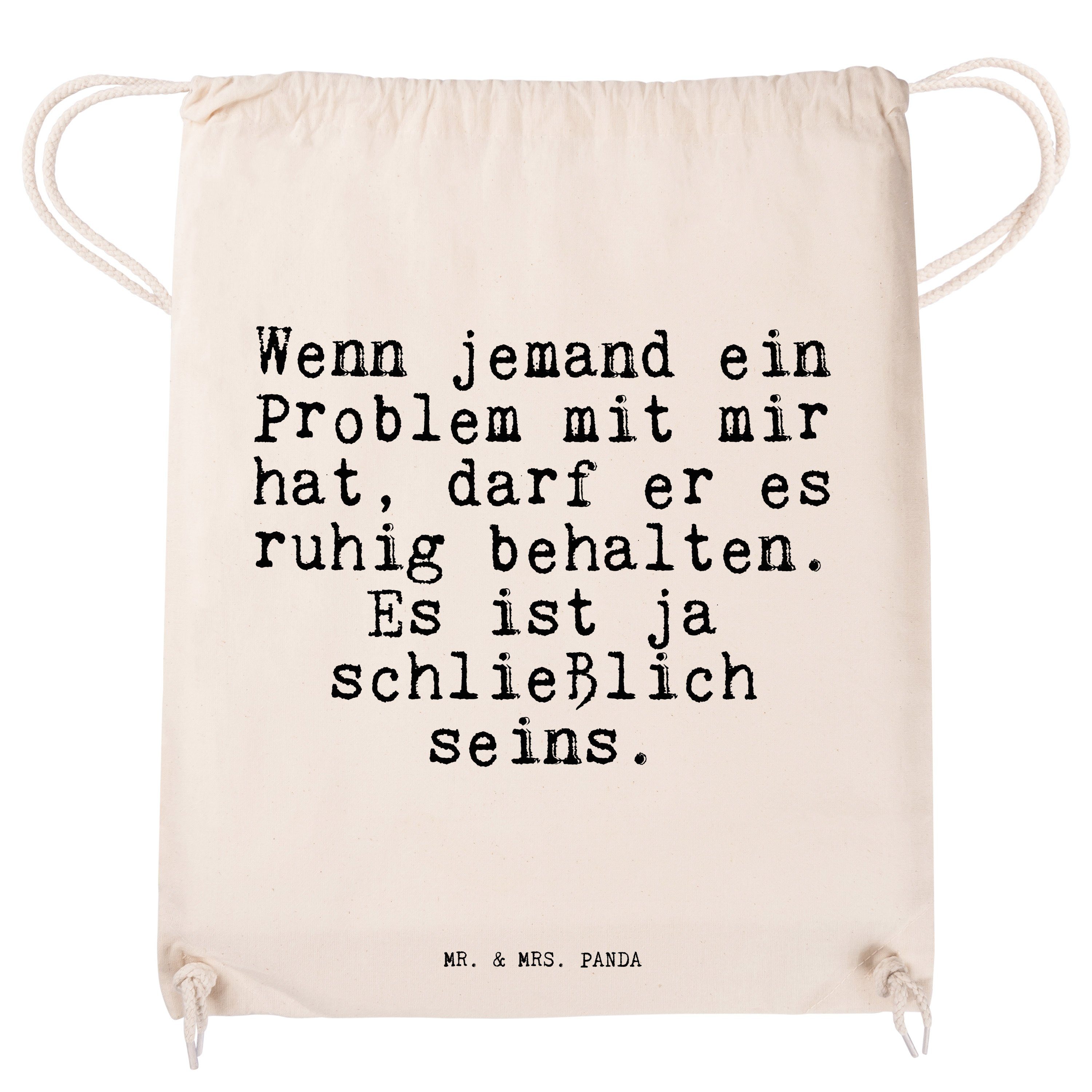 - Wenn Ta jemand (1-tlg) Sporttasche ein & Geschenk, Problem... Mr. Frau, - Mrs. Transparent Panda Beutel,