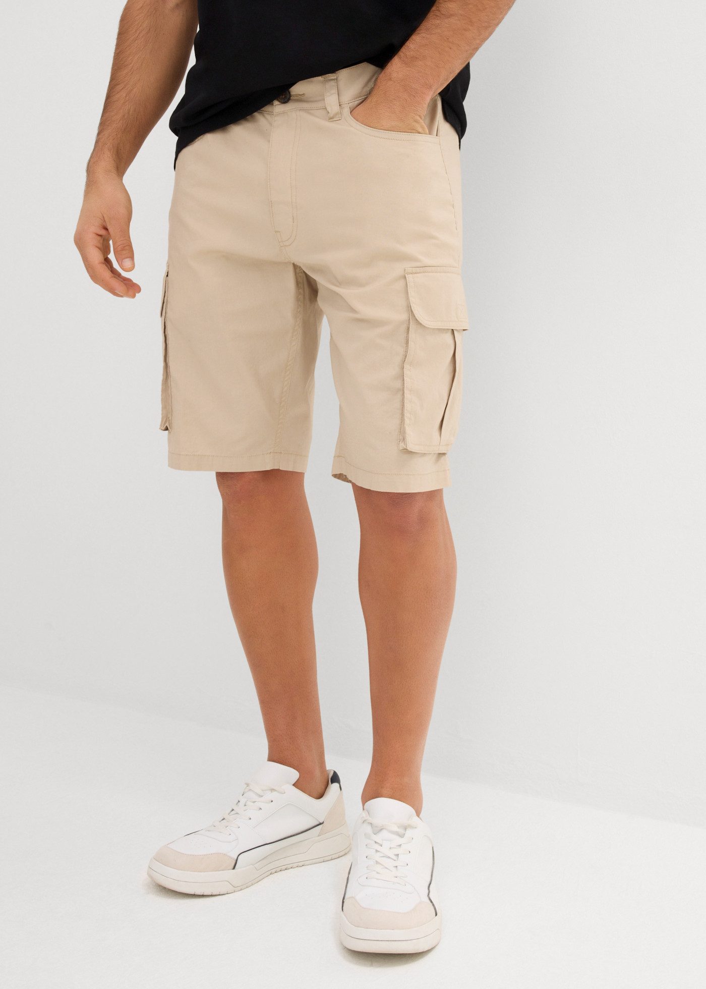 bonprix Cargobermudas leichte Qualität, mit Stretch-Anteil, regular fit