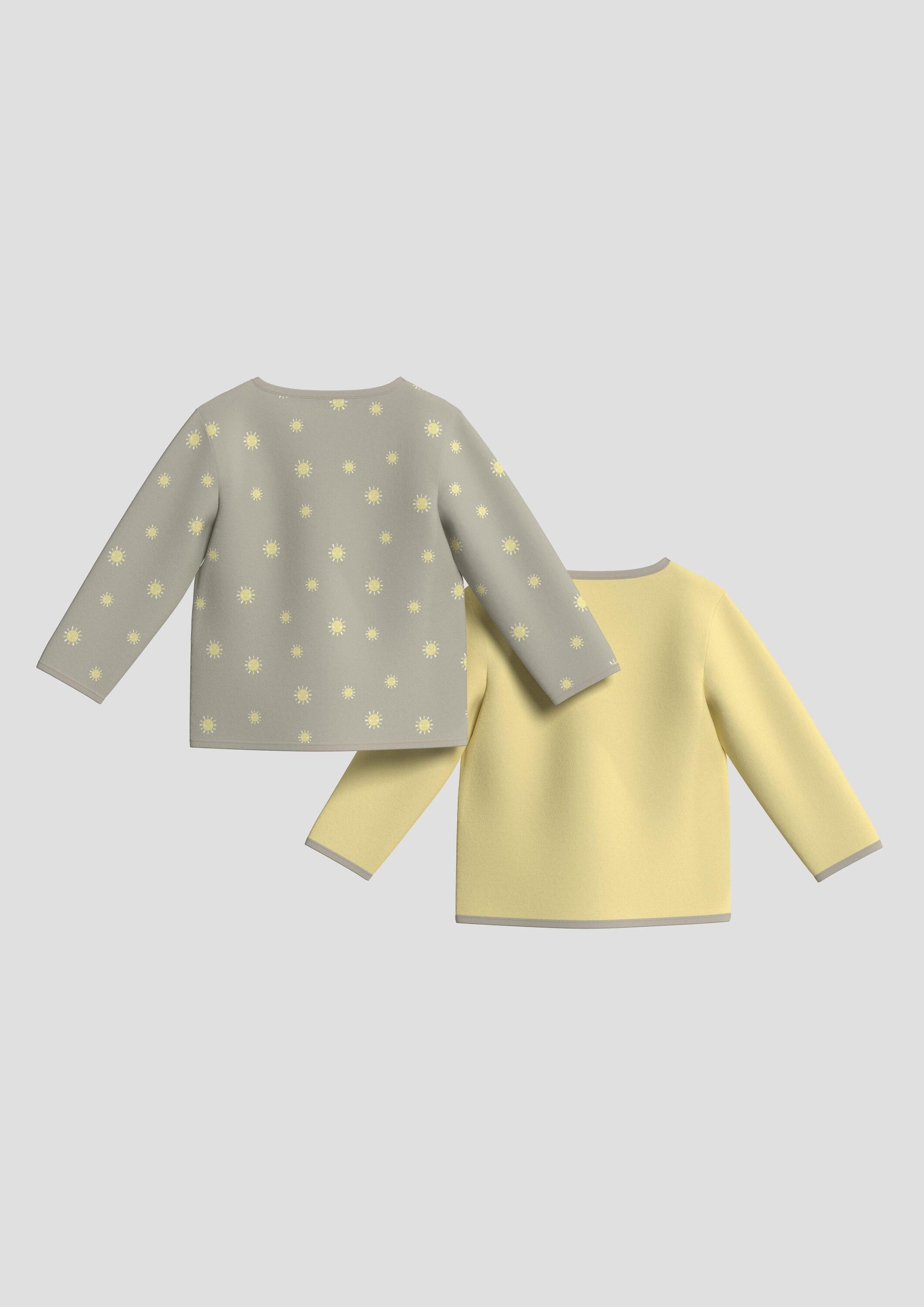 s.Oliver Sweatjacke Sweatshirt Jacke Unisex Wende-Jacke aus Jersey mit All-over-Print