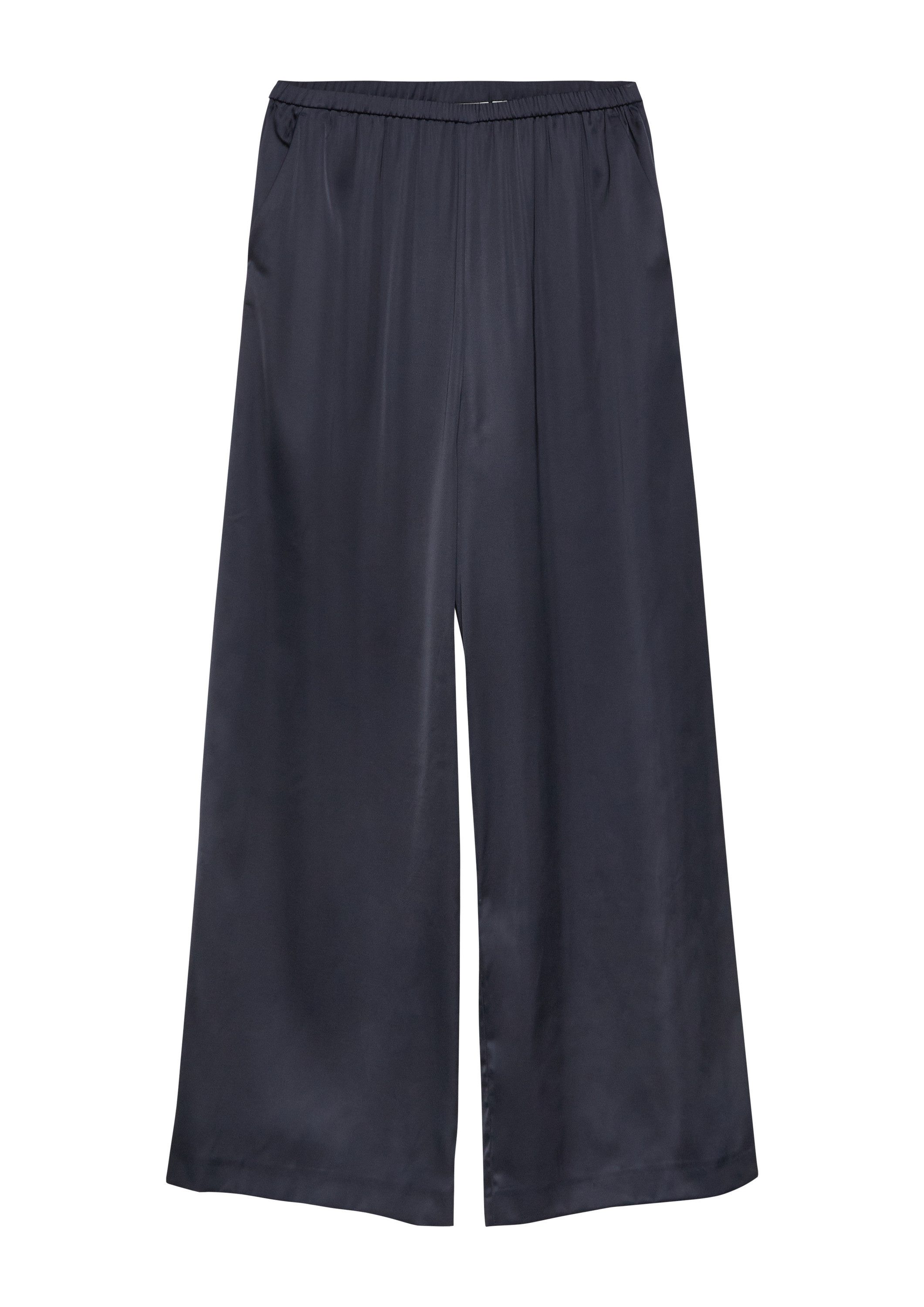 comma Chinos Hose Easy Pull-On-Satin-Wide-Leg-Hose günstig online kaufen