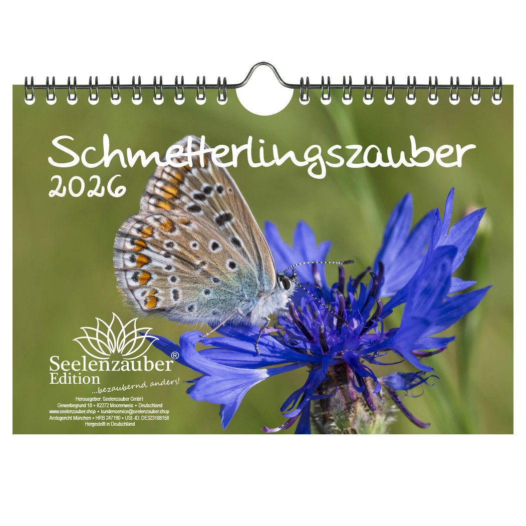Seelenzauber Wandkalender Schmetterlingszauber DIN A5 Kalender für 2026 Schmetterling