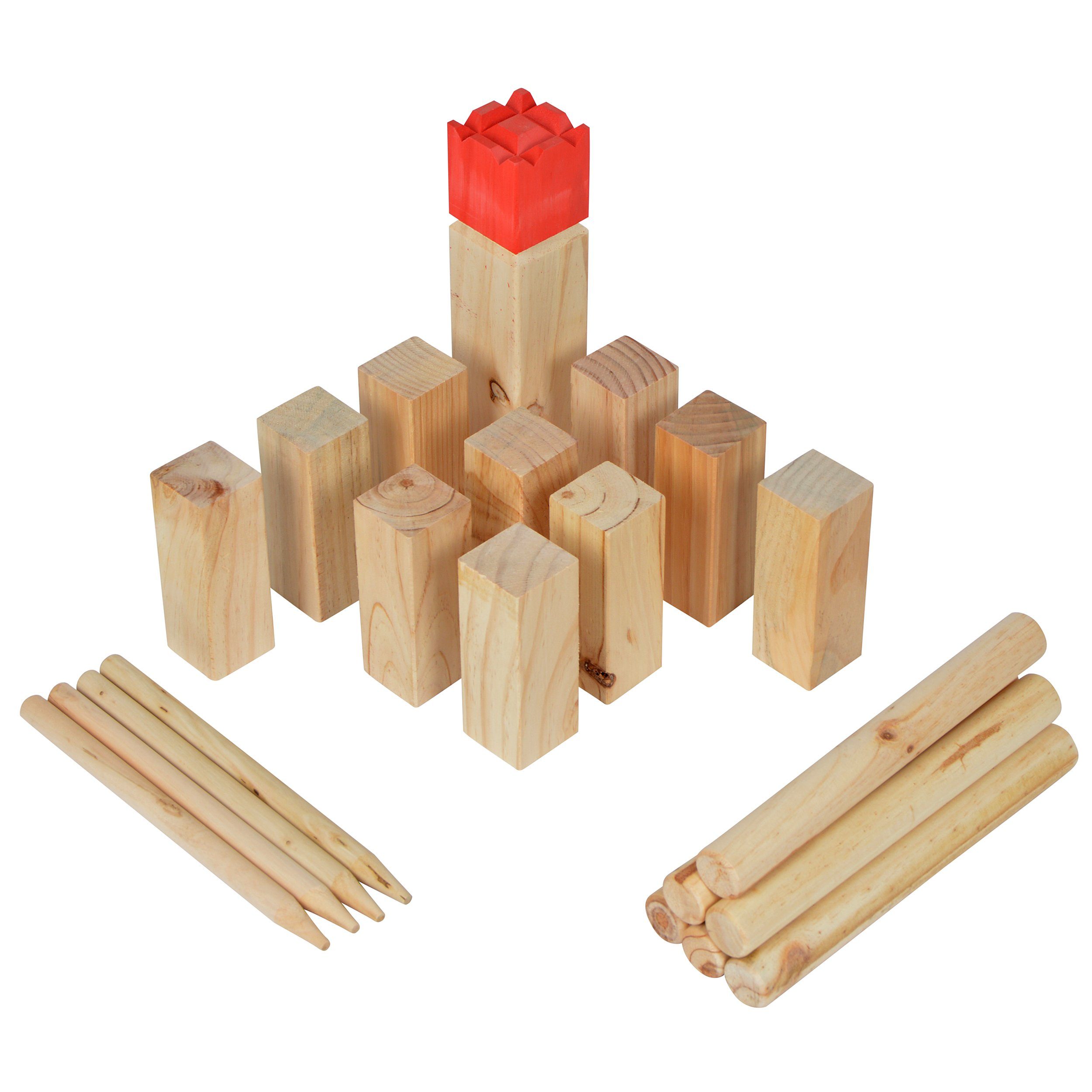 Ocean5 Spiel Wurfspiel Kubb in verschiedenen Größen, Familienspiel, Wikinger Spiel - Wurfspiel mit Teams