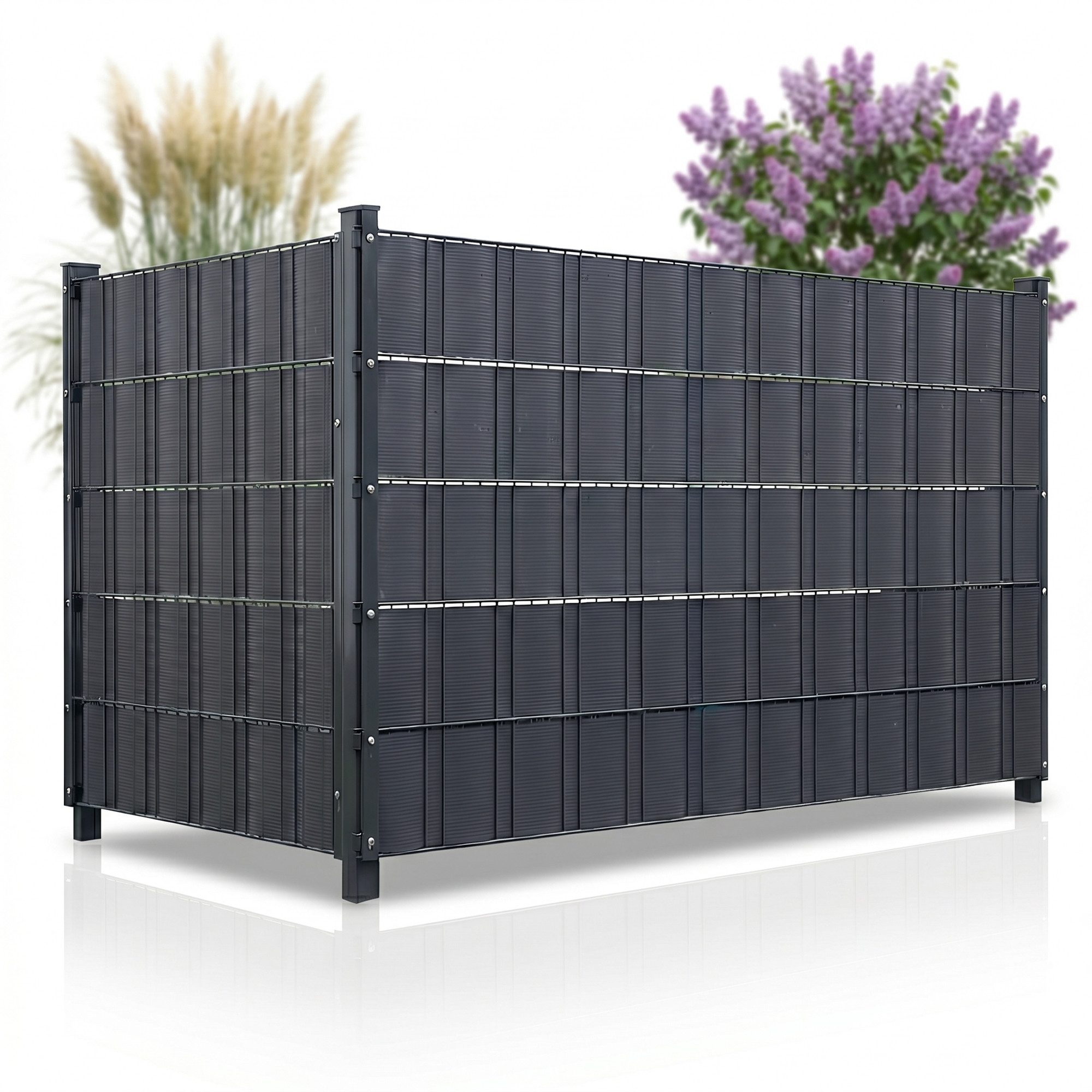Mucola Sichtschutzstreifen Sichtschutz 10X PVC Sichtschutzstreifen Zaunfolie Windschutz Garten, (10er Set, Sichtschutzstreifen), Hart PVC