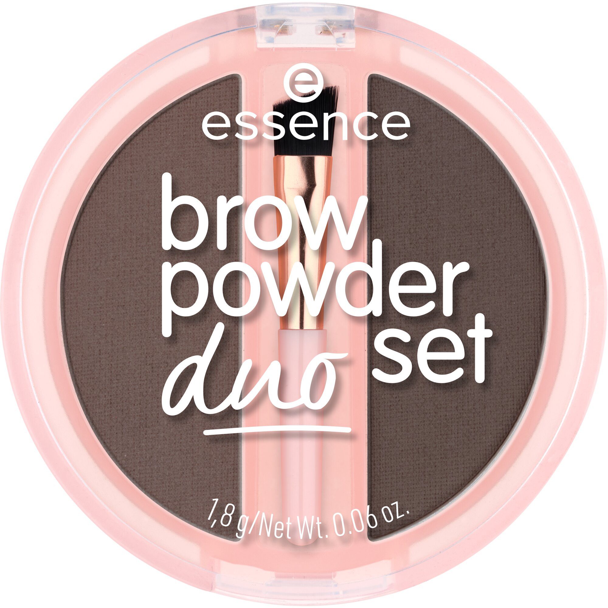 Essence Augenbrauen-Puder BROW POWDER DUO SET, 3-tlg., natürliche Definition der Augenbrauen, präzise Anwendung, verblendbar.