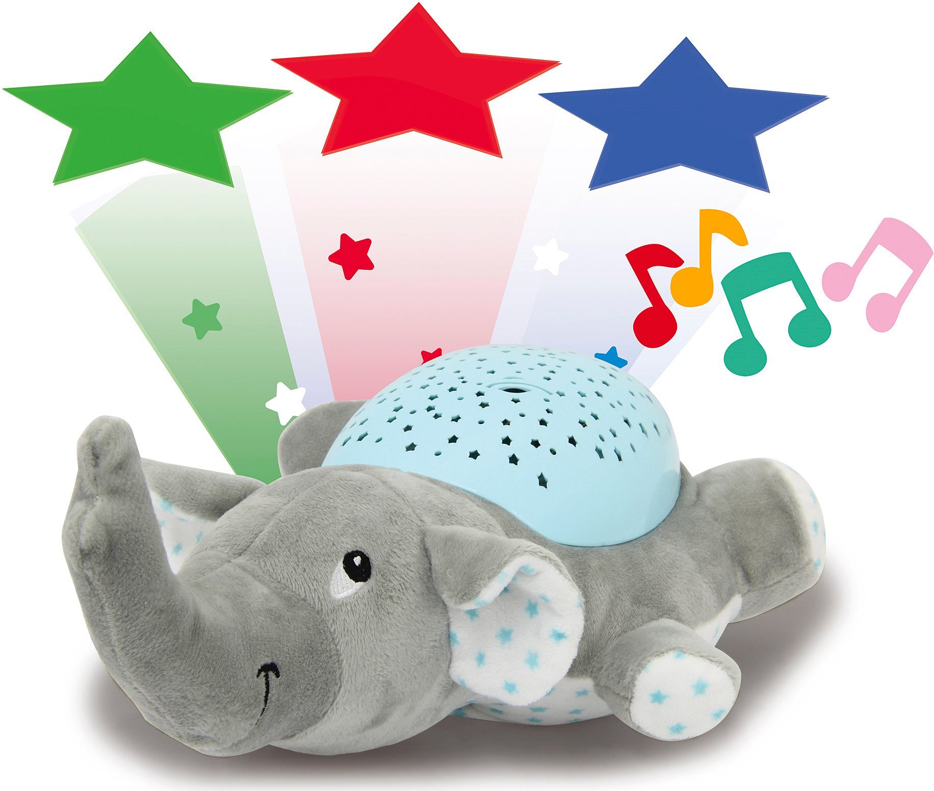 Jamara Kuscheltier Sternenlicht Dreamy, Elefant, mit Licht und Sound