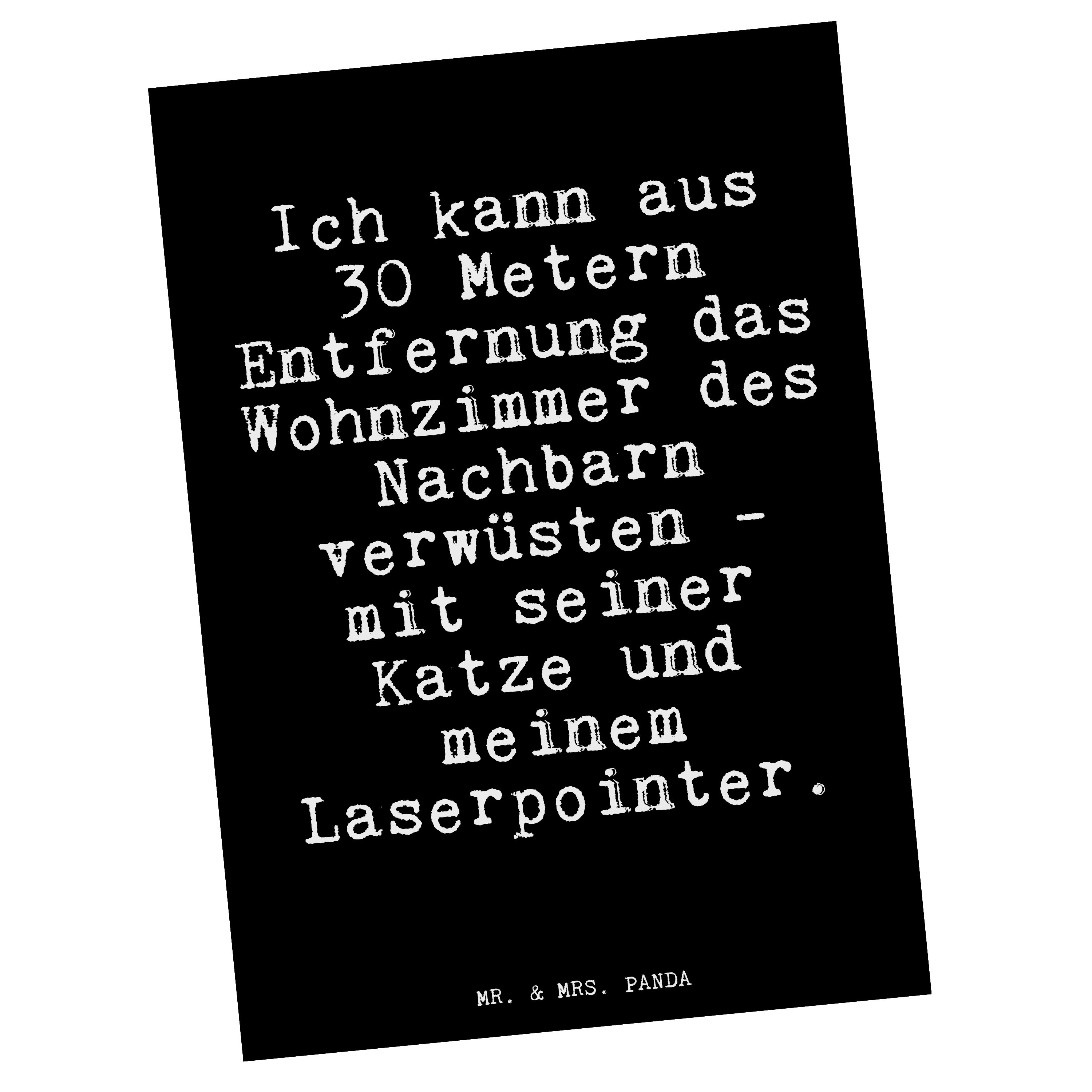 Herrchen, & - Ich Panda aus kann - Schwarz Postkarte Ansichts Mr. Geschenk, Frauchen, Mrs. 30...