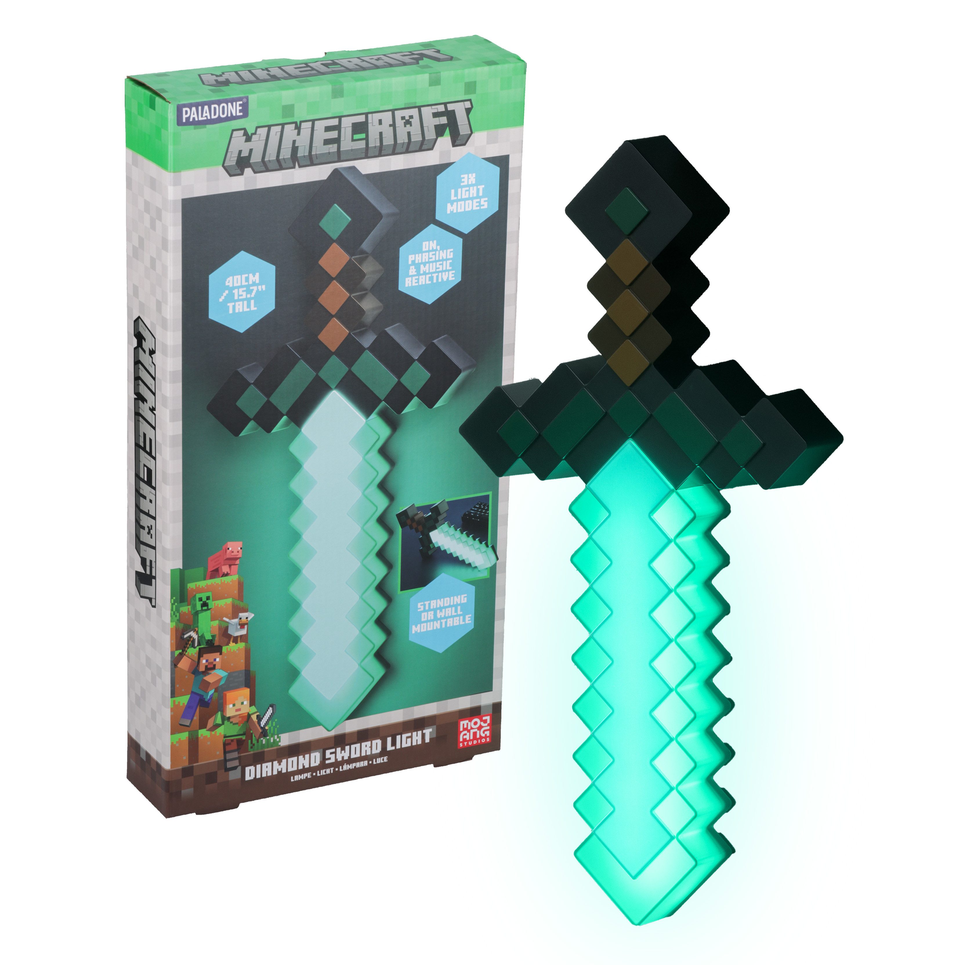 Paladone Dekolicht Minecraft Diamantschwert Licht, LED fest integriert, verschiedene Lichtmodi – Bild 3 von 5