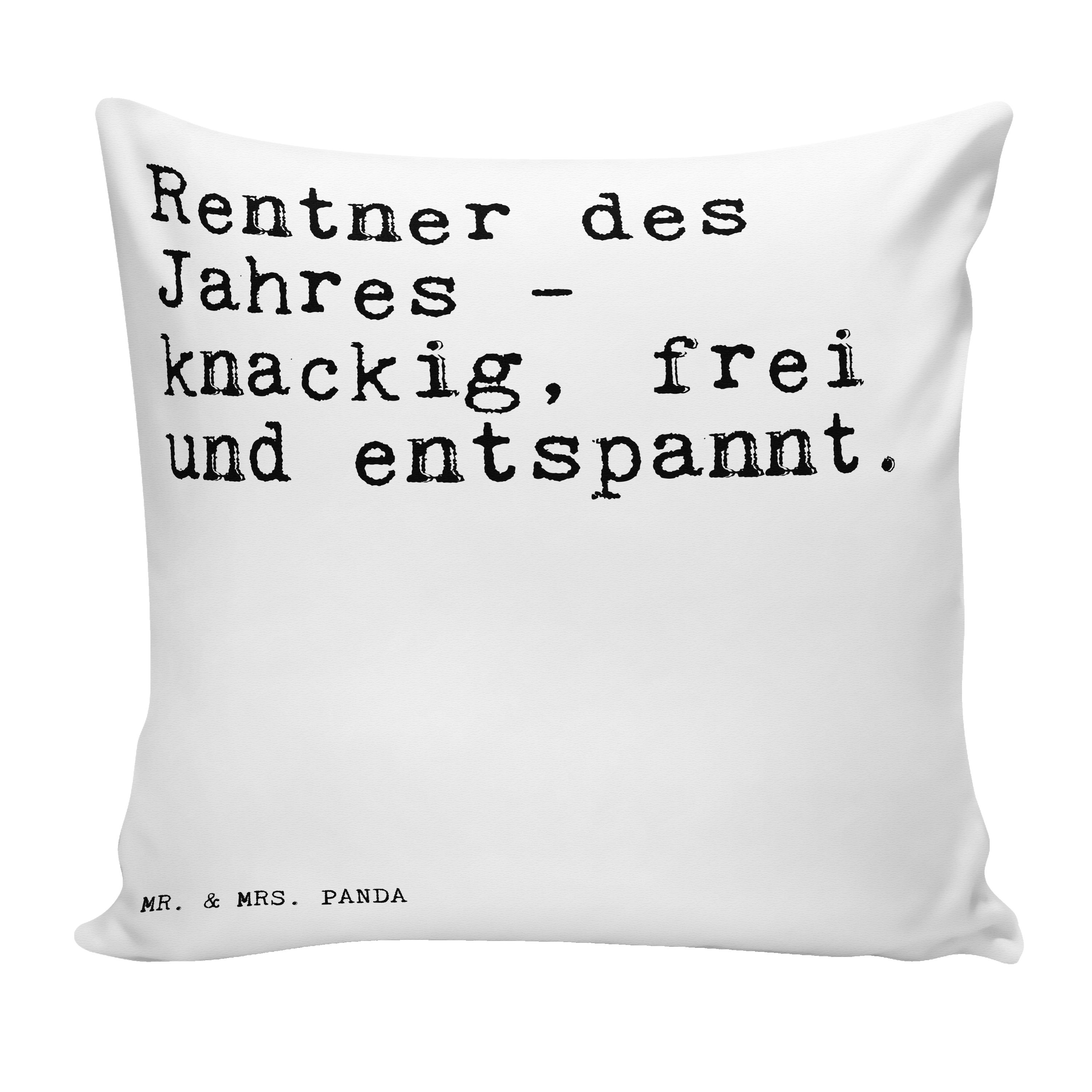 Mr. & Mrs. Panda Dekokissen »Rentner des Jahres Weiß Zitat