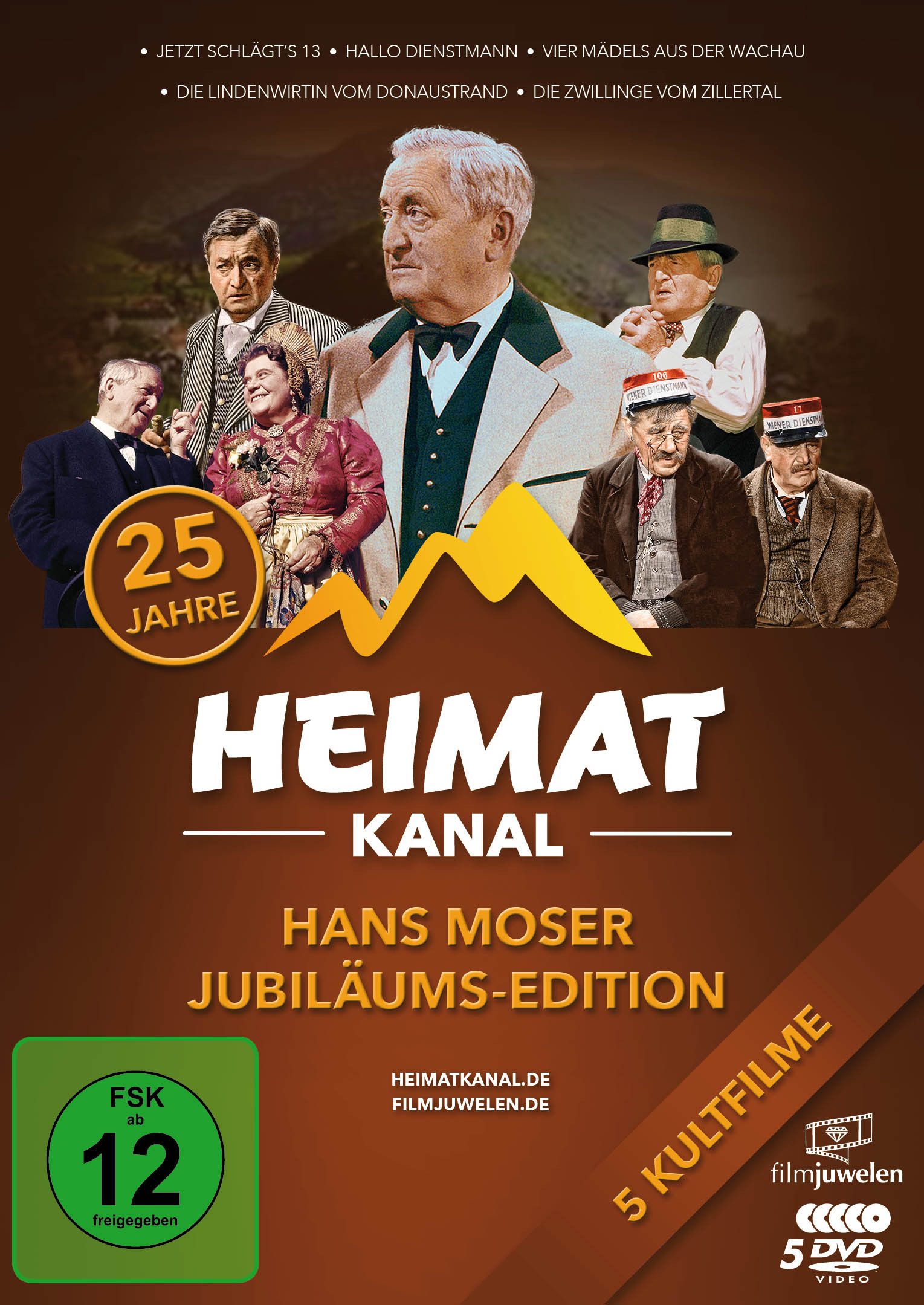 Fernsehjuwelen DVD Hans Moser Jubiläums-Edition (25 Jahre Heimatkanal) (5 DVDs), (1-St)