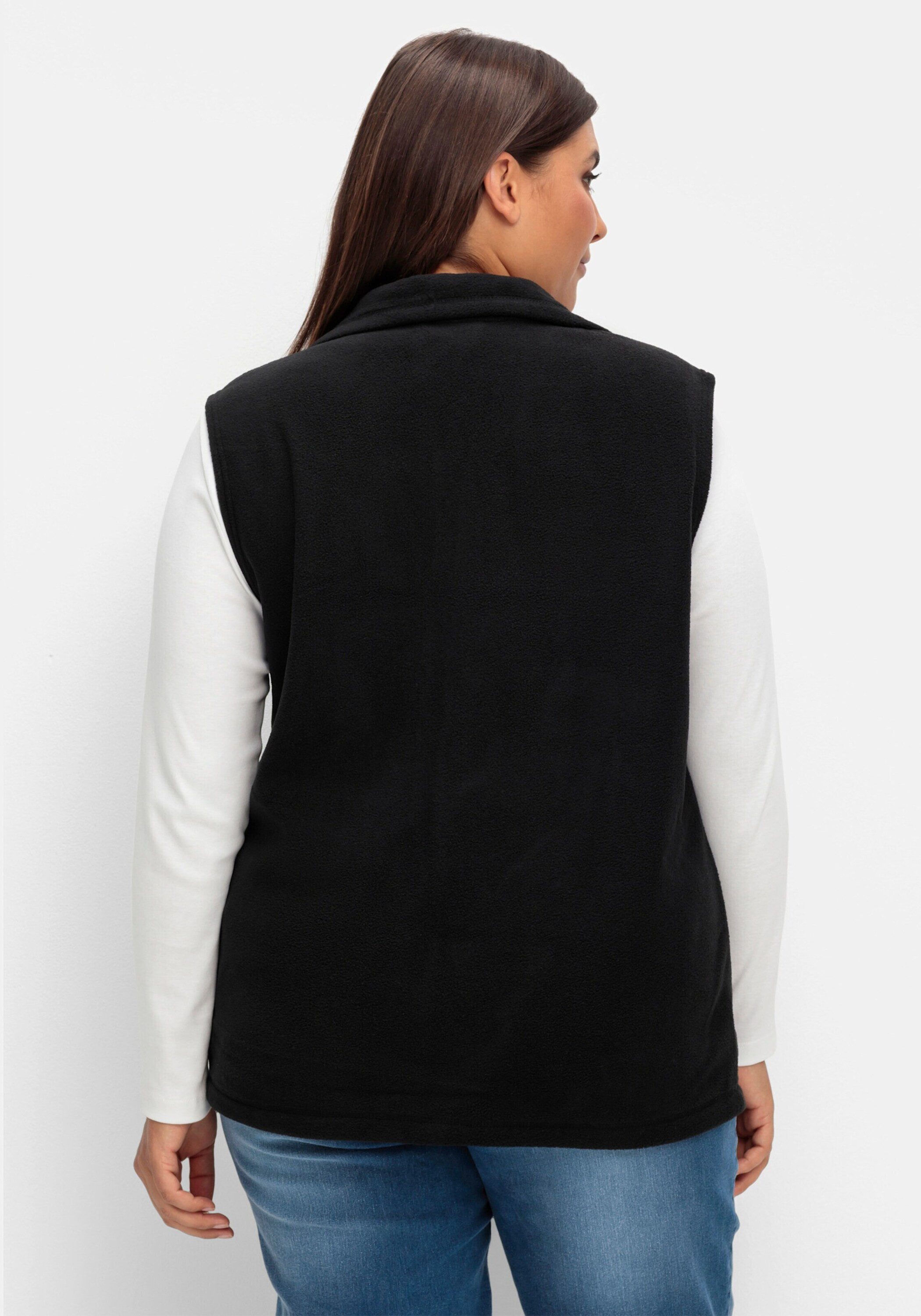 Sieh an! Fleeceweste Fleece-Weste Länge ca. 70 cm