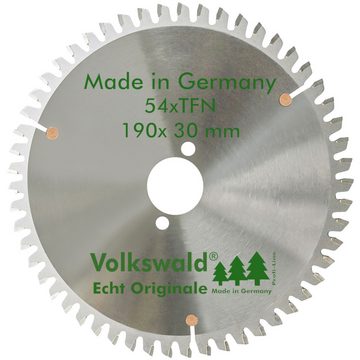 Volkswald Kreissägeblatt Volkswald ® HM-Sägeblatt TFN 190 x 30 mm Z= 54 Alu Kreissägeblatt, Echt Originale Volkswald® Made in Germany