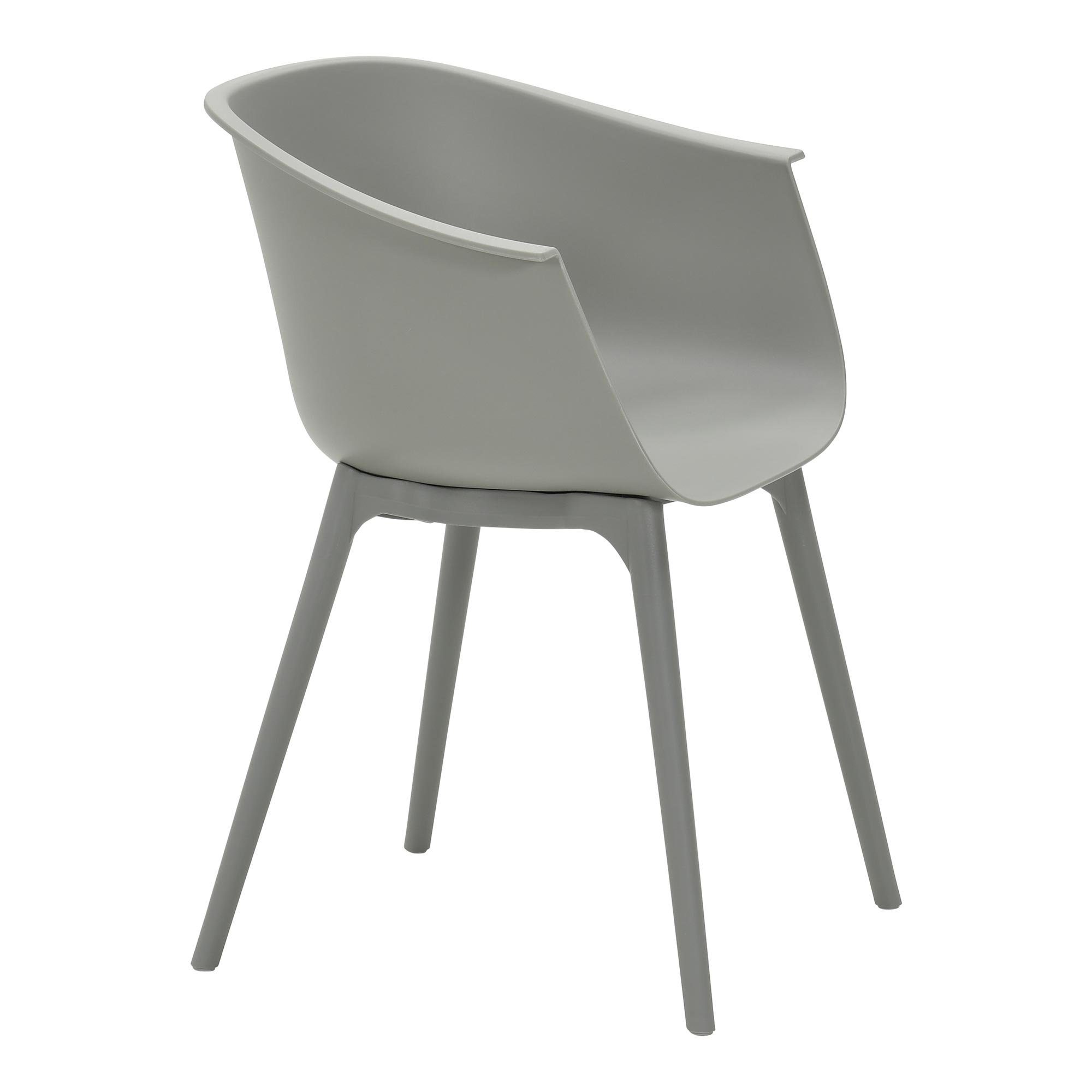 GMD Living Loungesessel ROMANO (1-St), Armlehnenstuhl aus sehr hochwertigem Kunststoff hellgrau