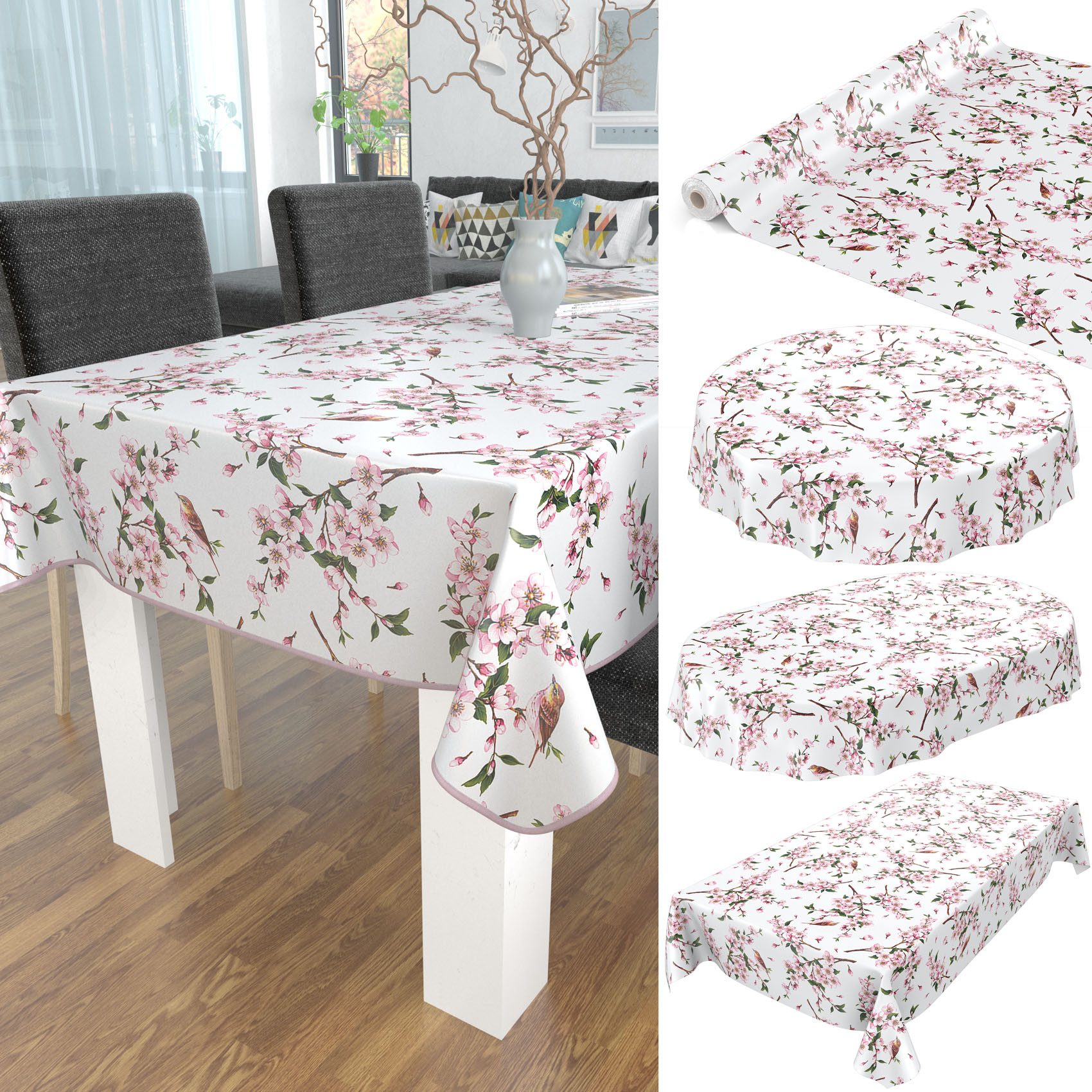 ANRO Tischdecke Wachstuchtischdecke Gartentischdecke Wachstischdecke (Einze günstig online kaufen