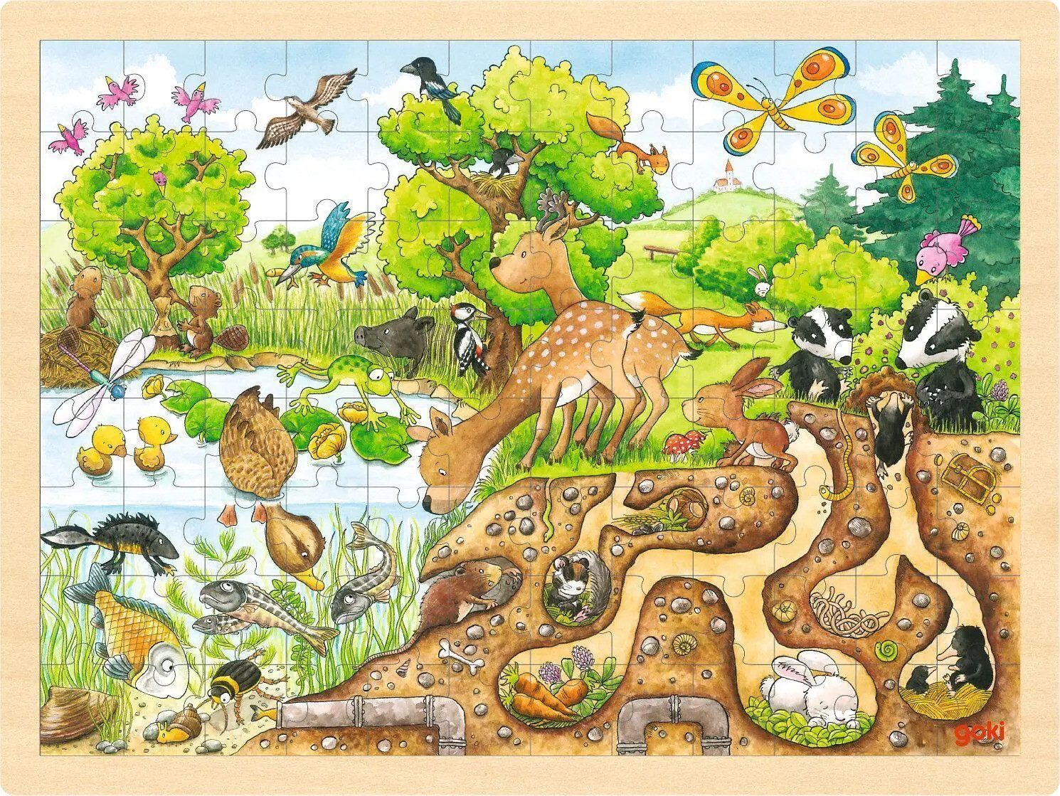 Gollnest & Kiesel Puzzle Einlegepuzzle Erlebnis Natur, 96 Puzzleteile günstig online kaufen