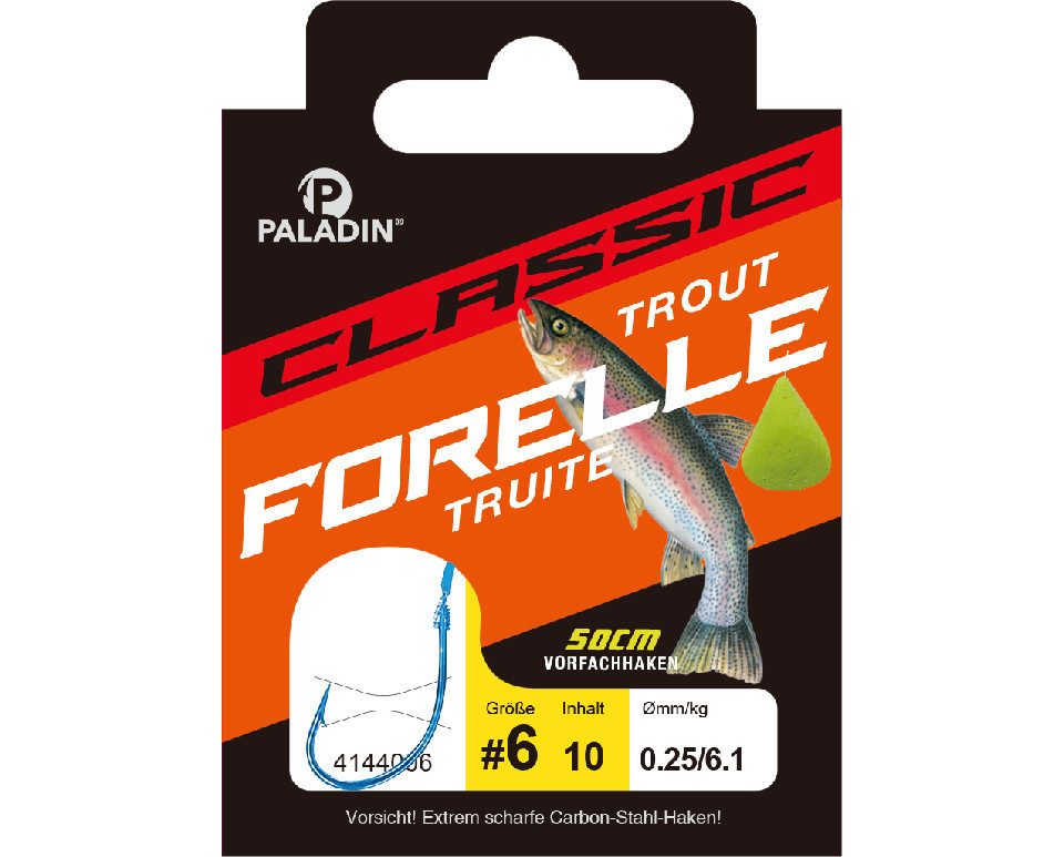 Paladin Angelhakenbinder Paladin Forellenhaken gebunden Größe 6 50 cm 10