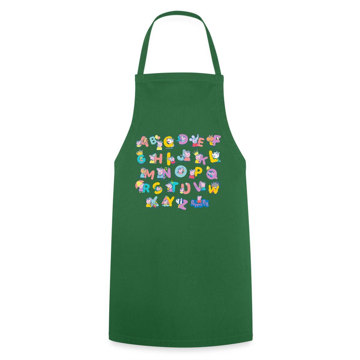 Spreadshirt Kochschürze Peppa Pig Design Alphabet Mit Peppa Kochschürze, (1-tlg)
